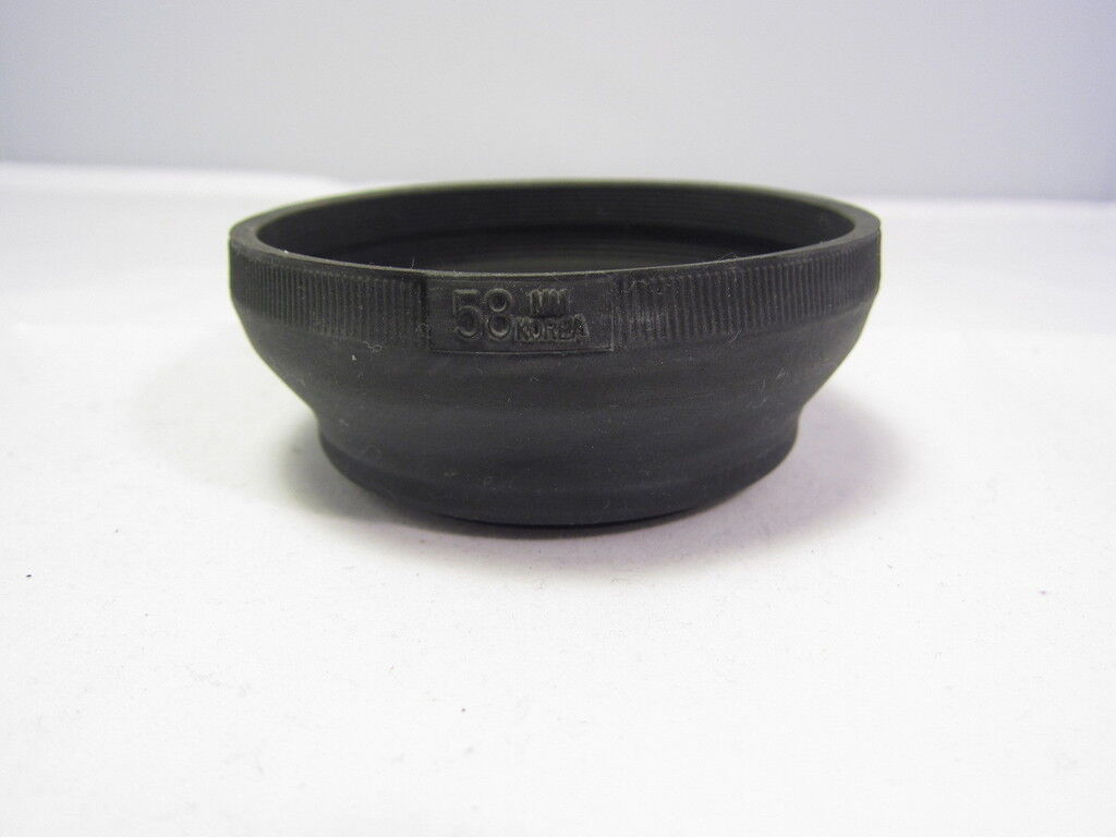 vintage Generic Rubber Lens Hood 58mm Made in Korea 6206040