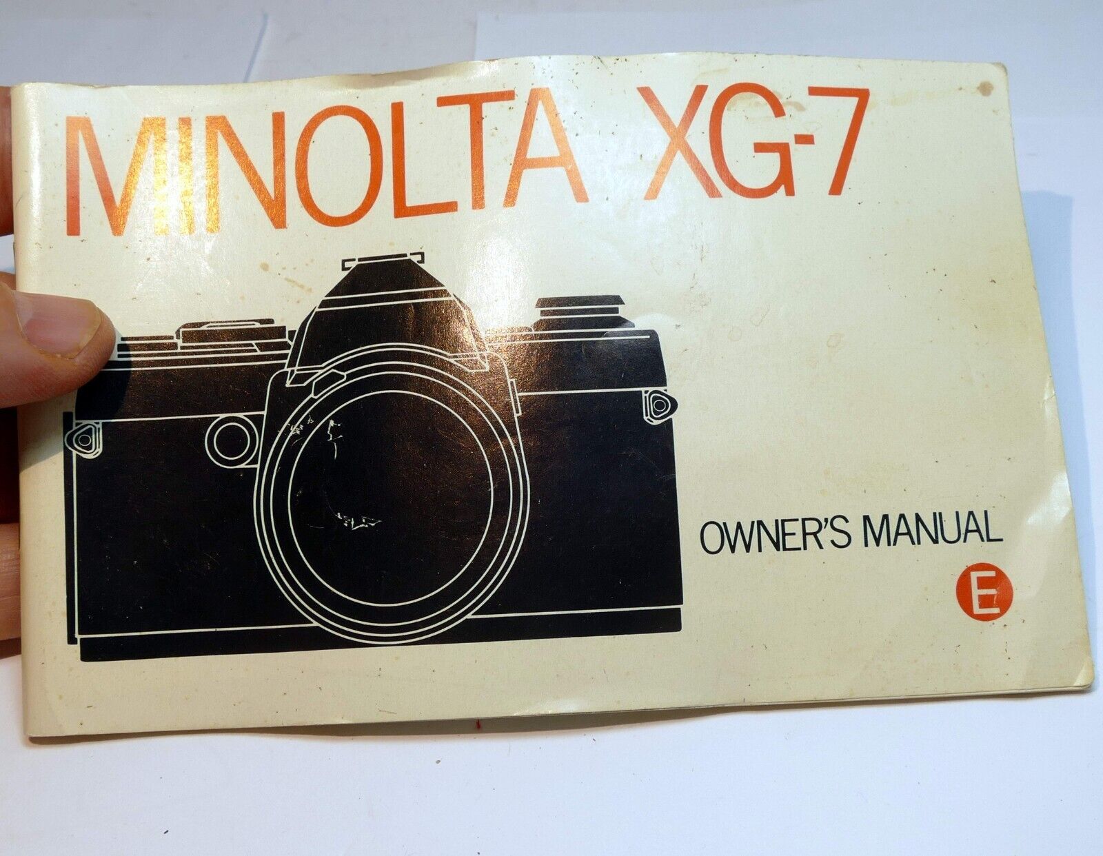 Minolta XG-7 camera User Guide Owner Manual English  En