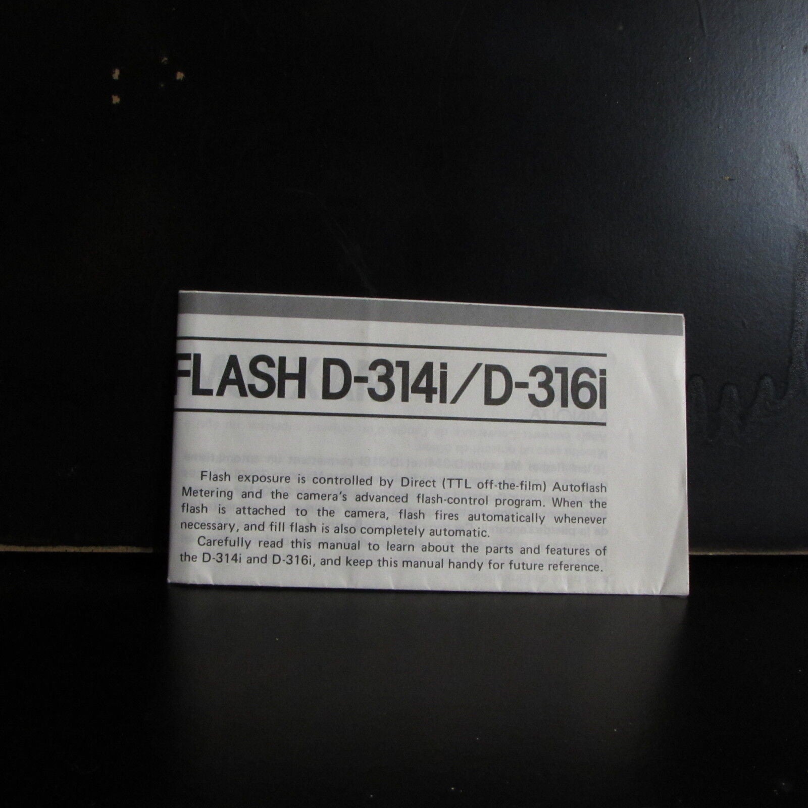 Minolta Maxxum Flash D-3141/D-3161 Basic Information/operation  brochure O402026