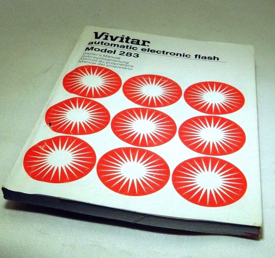Vivitar 283 Electric Flash Manual Guide Instruction 110 pages English Espanol Fr
