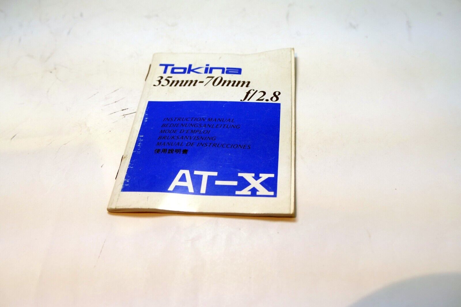 Tokina At-X 35-70mm f2.8 Lens Instructions manual Guide English E Sp Fr Gr J It