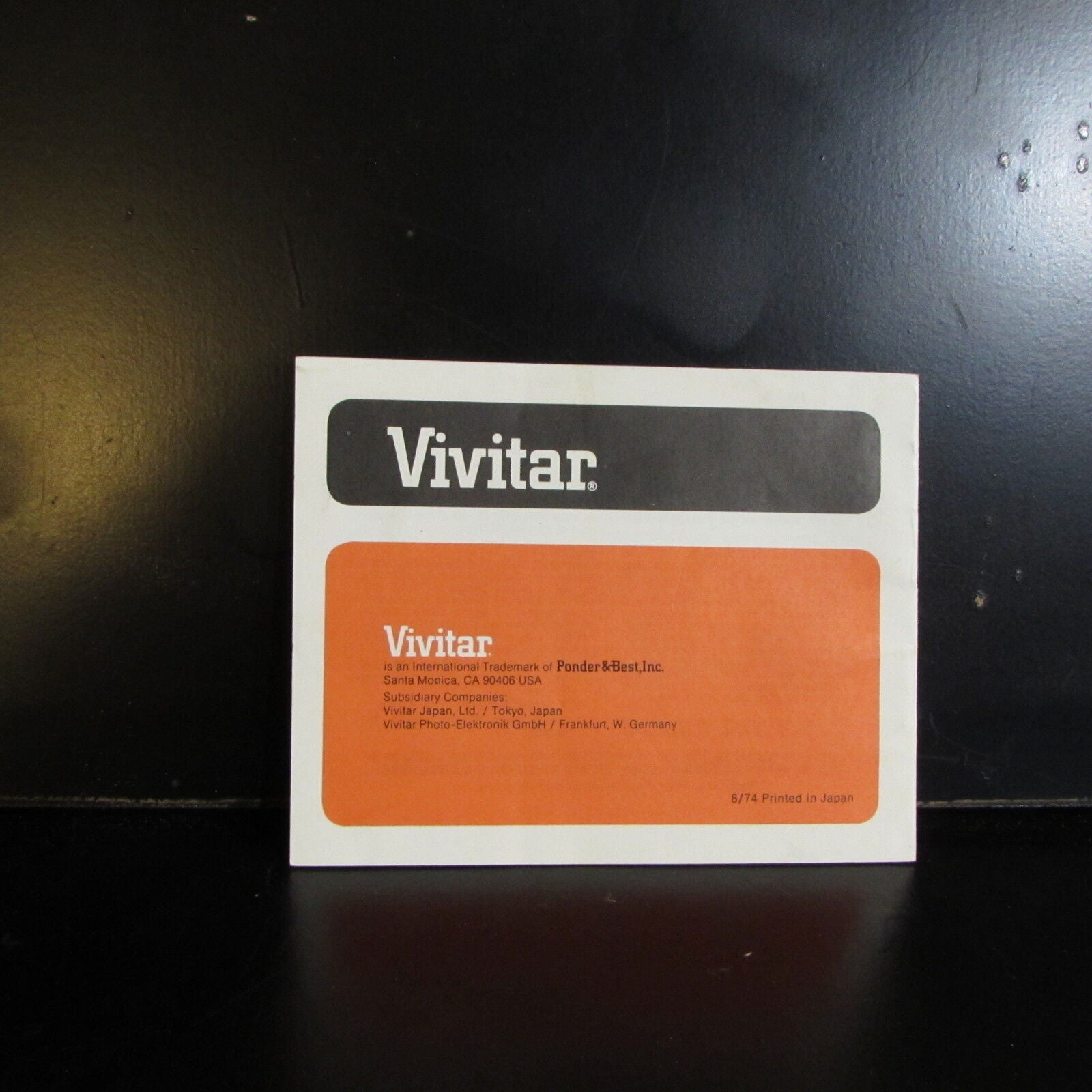 Used Vivitar Automatic Fixed Mount Lenses Telephoto Owner Guide 135mm f2.8 M42