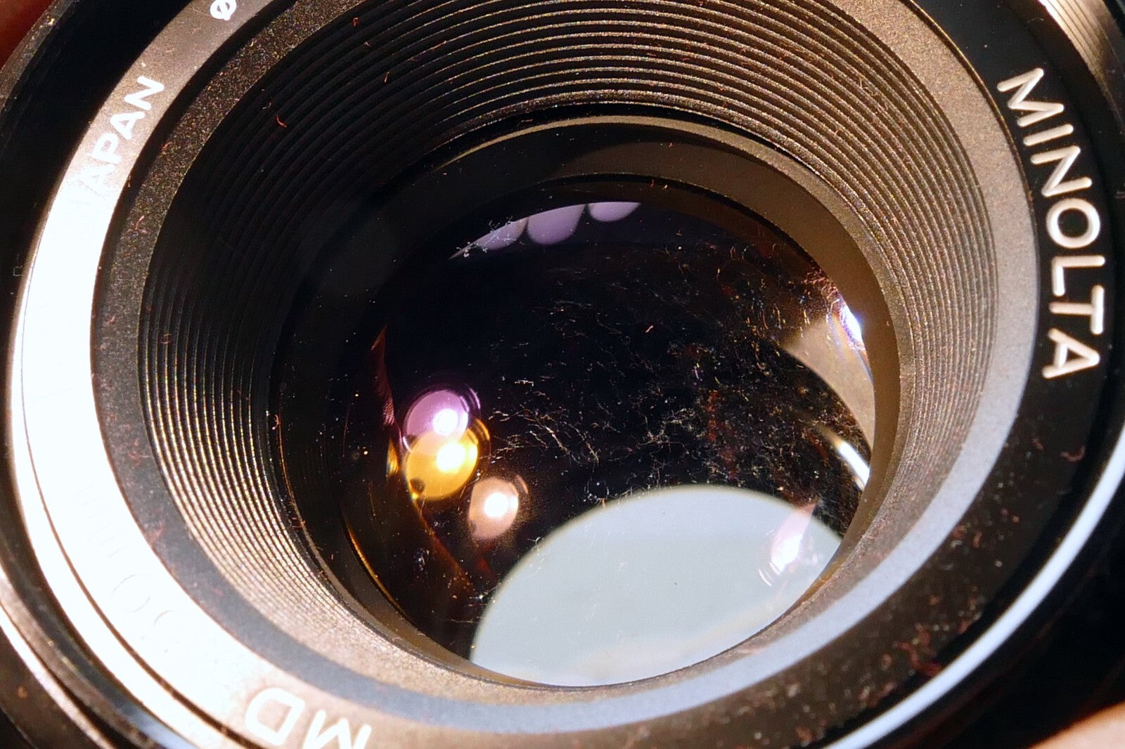 Minolta 50mm f2 MD Standard Prime Lens w/ 49mm  L39 UV filter - FUNGUS damage