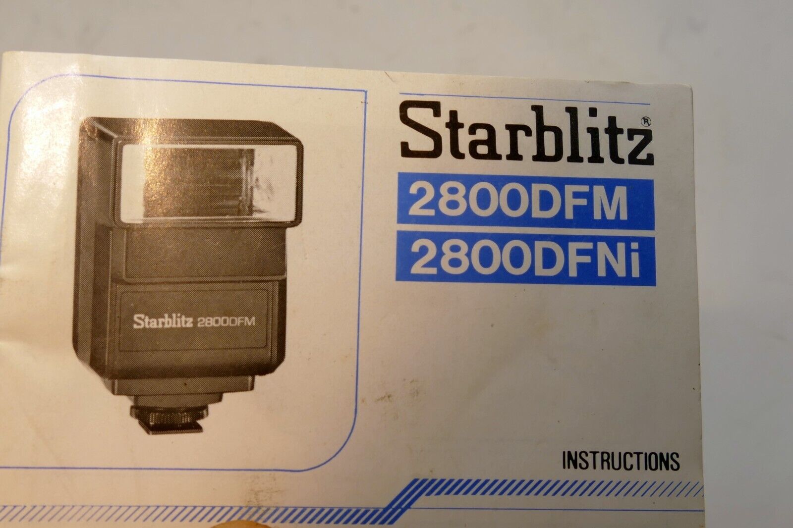 Starblitz 2800 DFM DFNi Flsh instruction manual guide