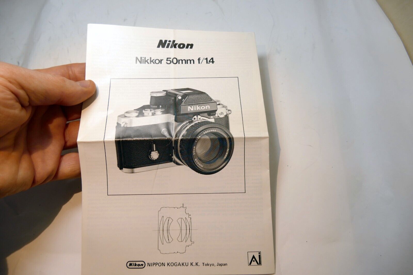 Nikon Nikkor 50mm f1.4 F KK Ai LENS Instruction Guide Manual 1979