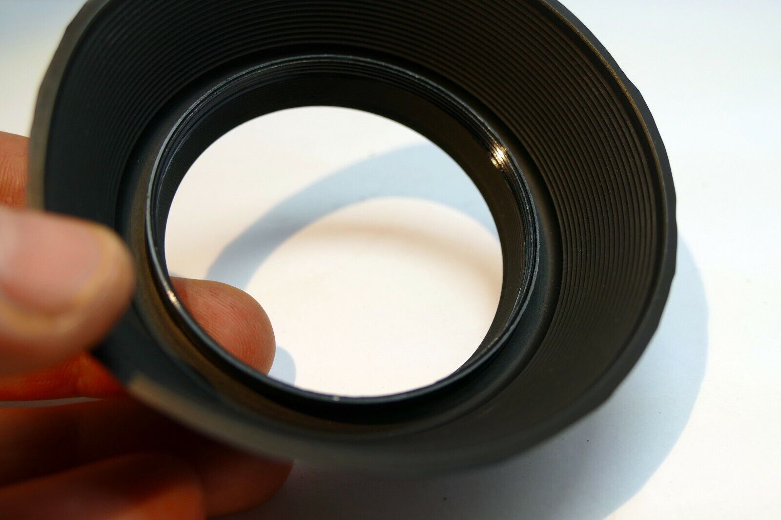 55mm Lens Hood Shade Collapsible Rubber double threaded screw in for 35mm f2