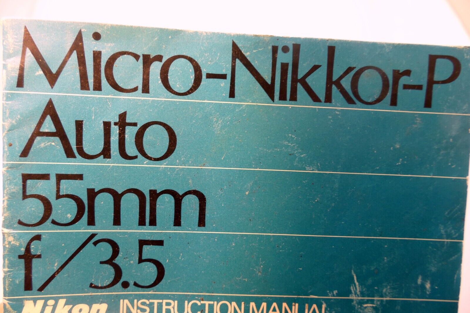Nikon Micro-Nikkor-P 55mm f3.5 FLENS Instruction Guide Manual 1971