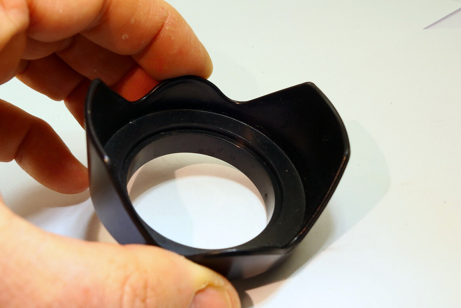 49mm Lens Hood Plastic screw in threaded for normal lenses flower petal shaped