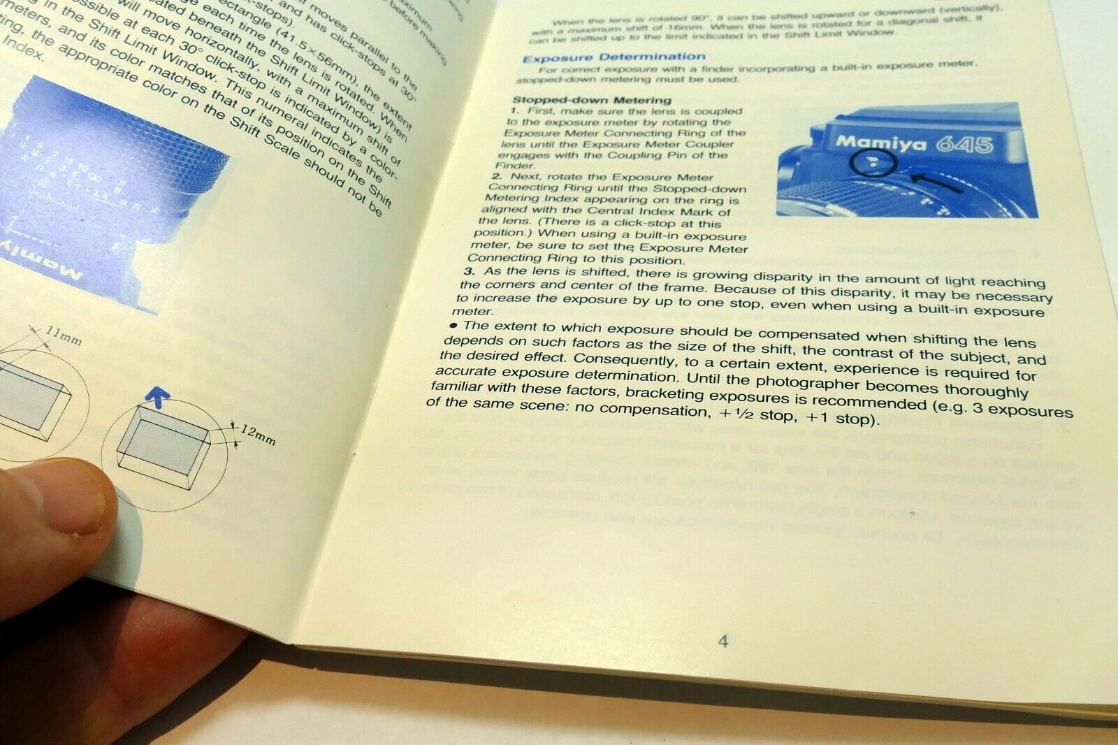 Mamiya Sekor 50mm f4 SHIFT C Lens Instruction Manual Guide