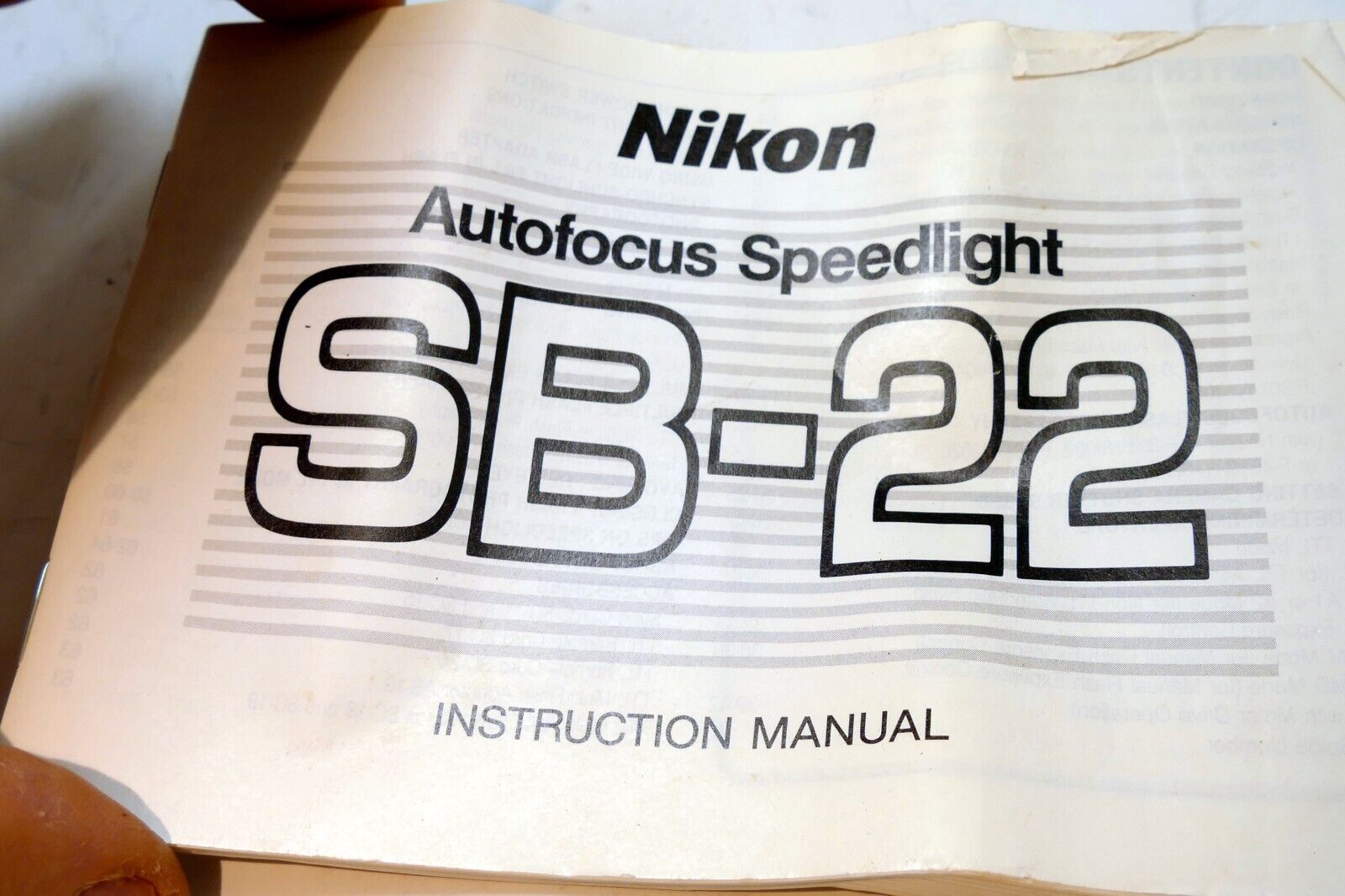Nikon SB-22 Flash Speedlight Instructions manual guide English EN