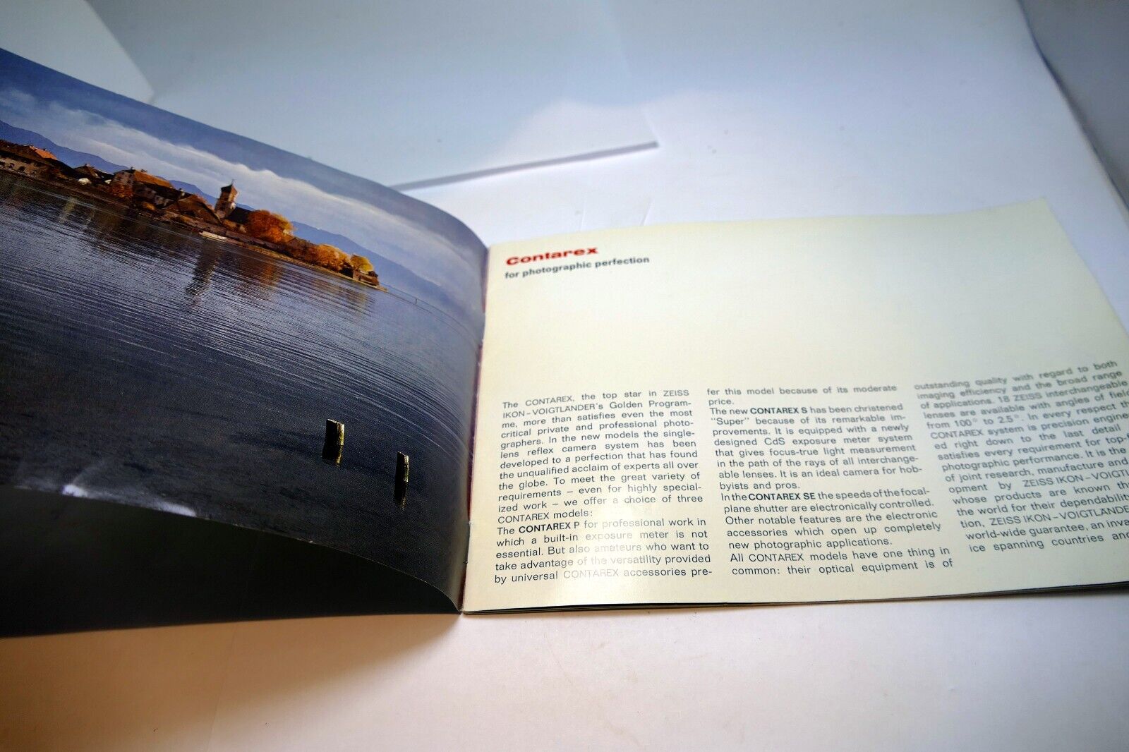 Sales Brochure Zeiss Ikon Contarex 35mm - Professional P Super S SE - guide