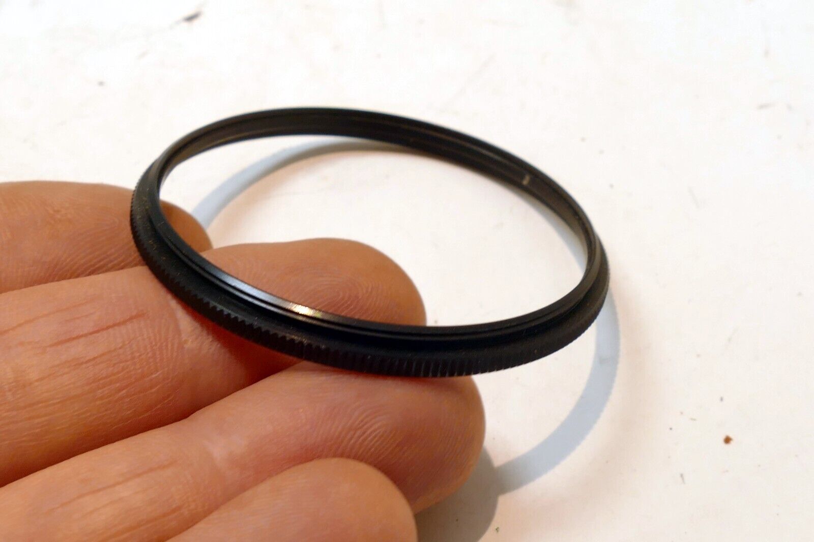 Male Threads Metal ring 49mm lens ribbed rim