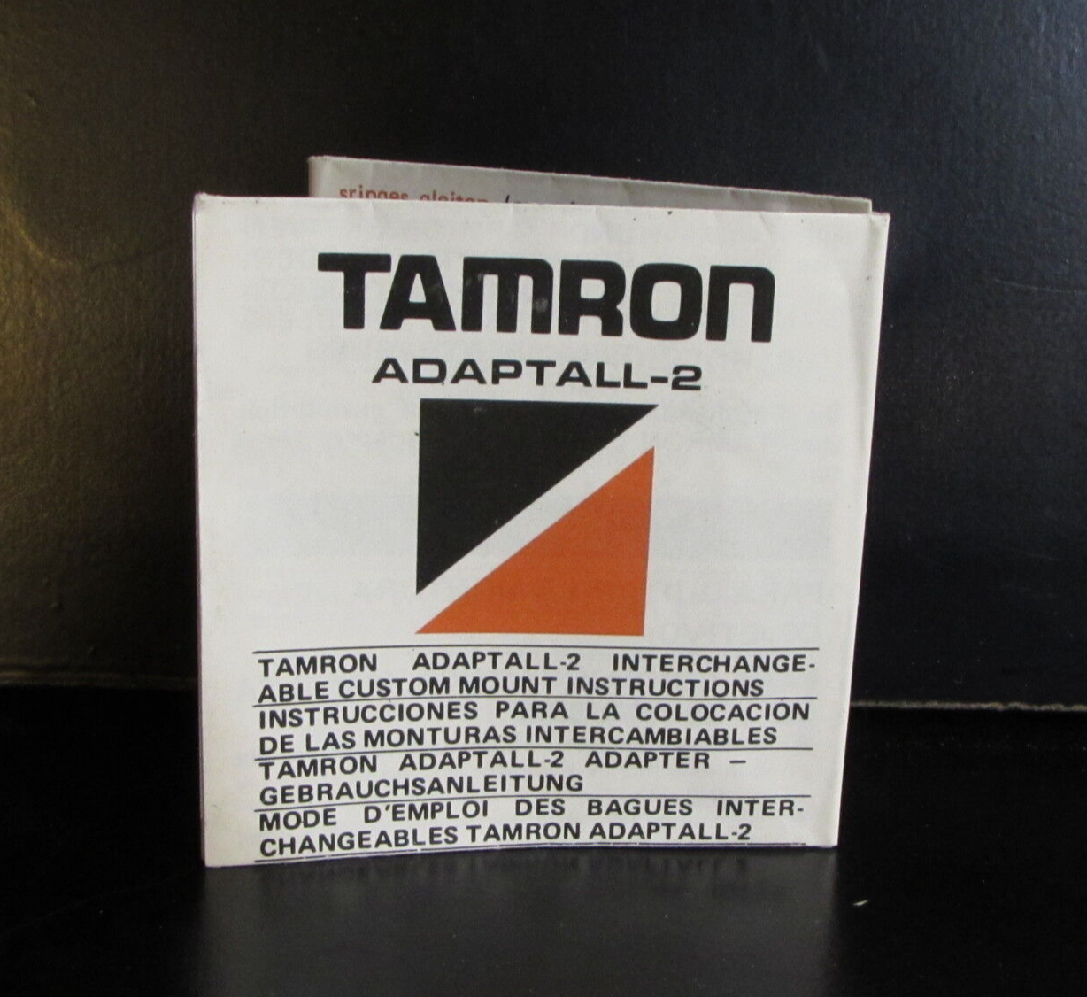 Tamron Adaptall  - 2 Lens adapter mount Guide Manual