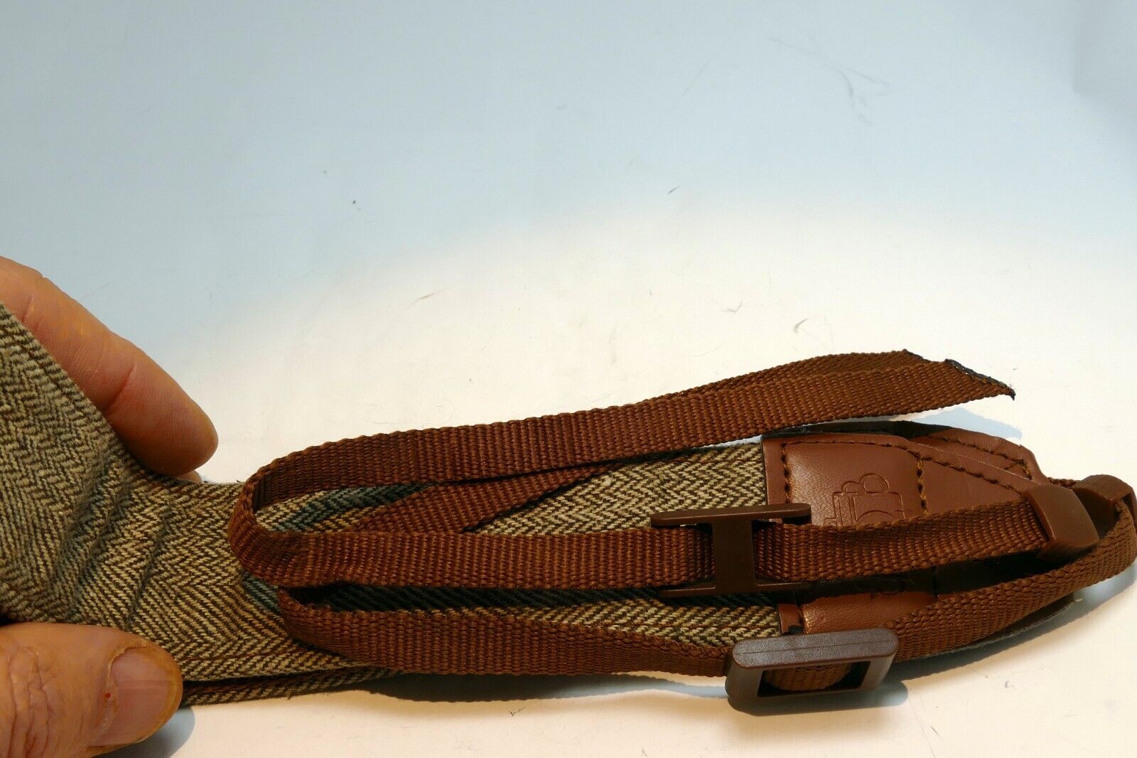 Tarion 4cm wide Camera Shoulder neck Strap Brown tweed western retro