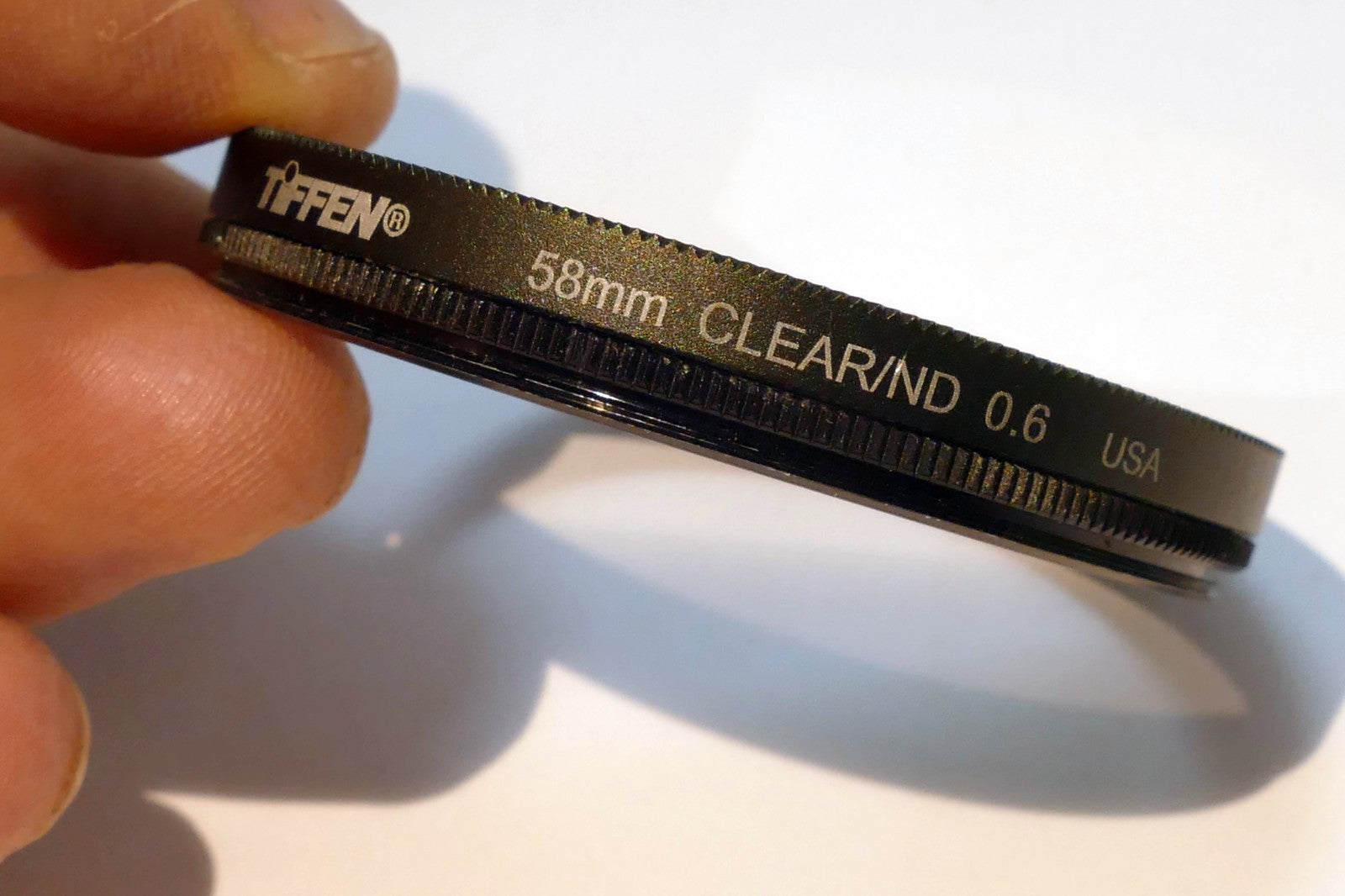 Tiffen 58mm Clear / ND 0.6 graduated Filter USA half frame neutral density