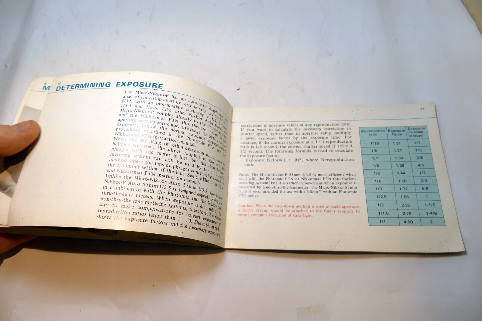 Nikon Micro-Nikkor-P 55mm f3.5 FLENS Instruction Guide Manual 1971