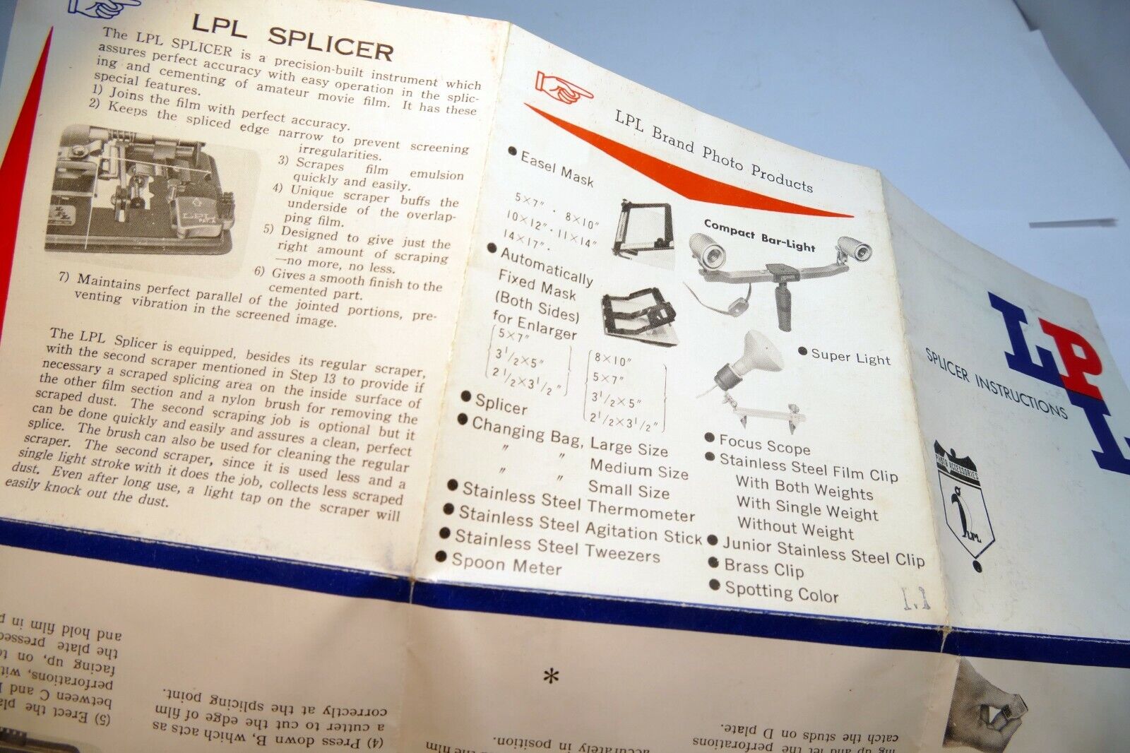 LPL Tape Splicer  Instruction Manual Guide