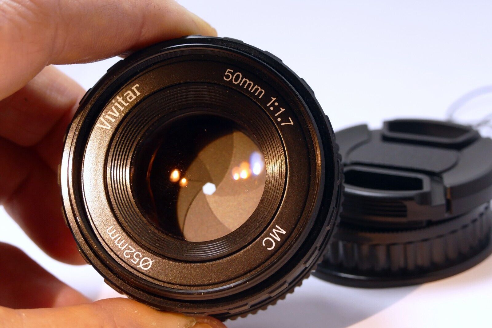 Vivitar MC 50mm f1.7 (Pentax-K PK mount) LENS w/ BOTH CAPS - excellent condition