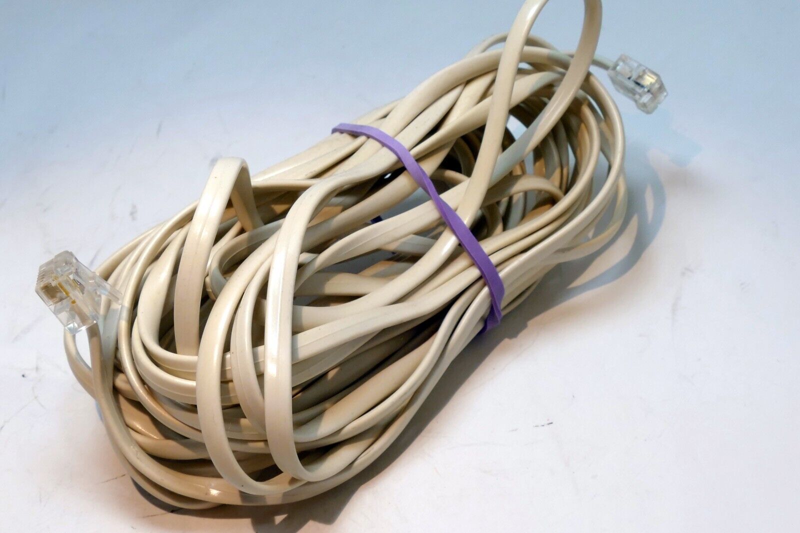 Telephone Phone Line Flat Cable 25 Feet RJ11 modular 6P4C 4Wire