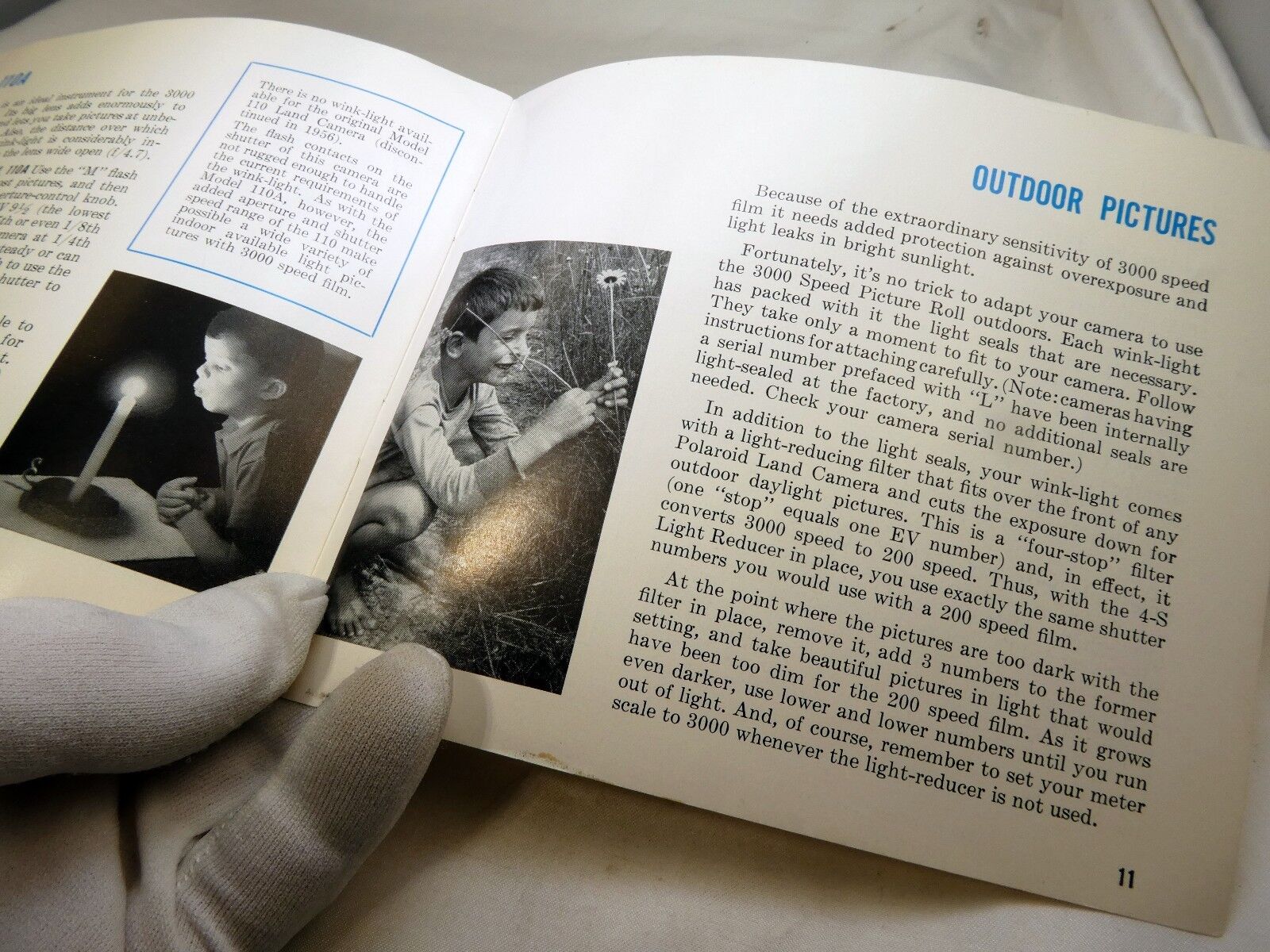 Polaroid 3000 speed film Instructions Manual Guide  English EN
