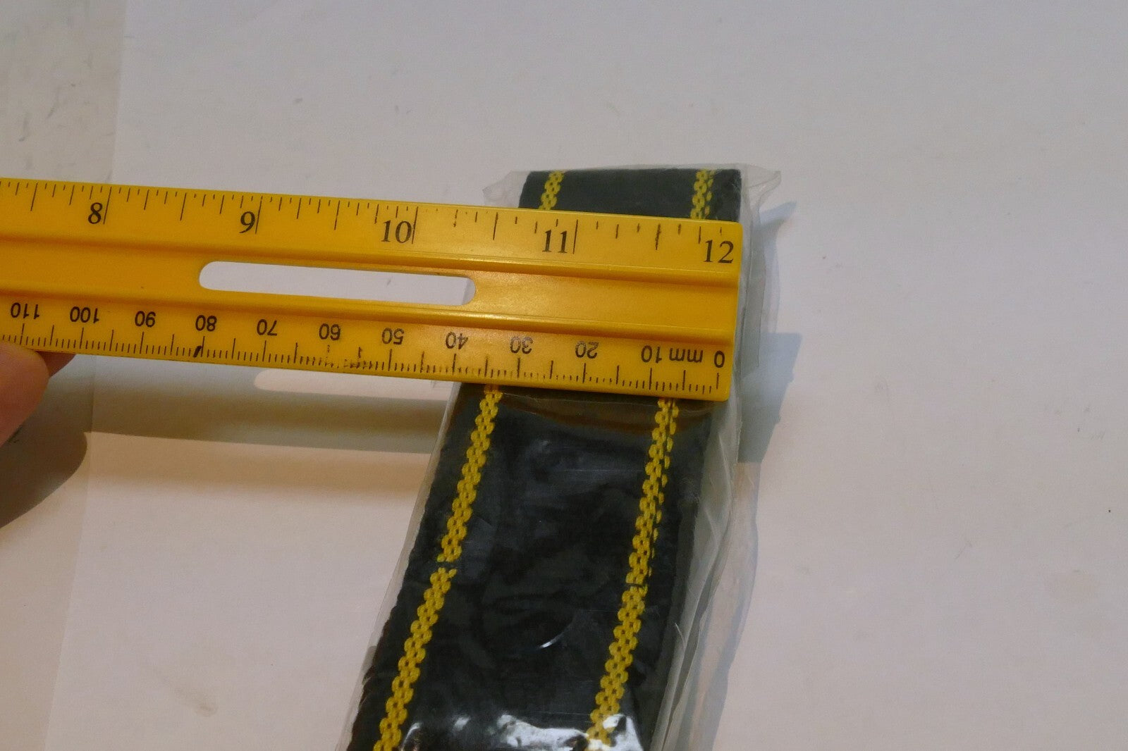4cm wide Camera Neck Strap Yellow-Black Stripes - New