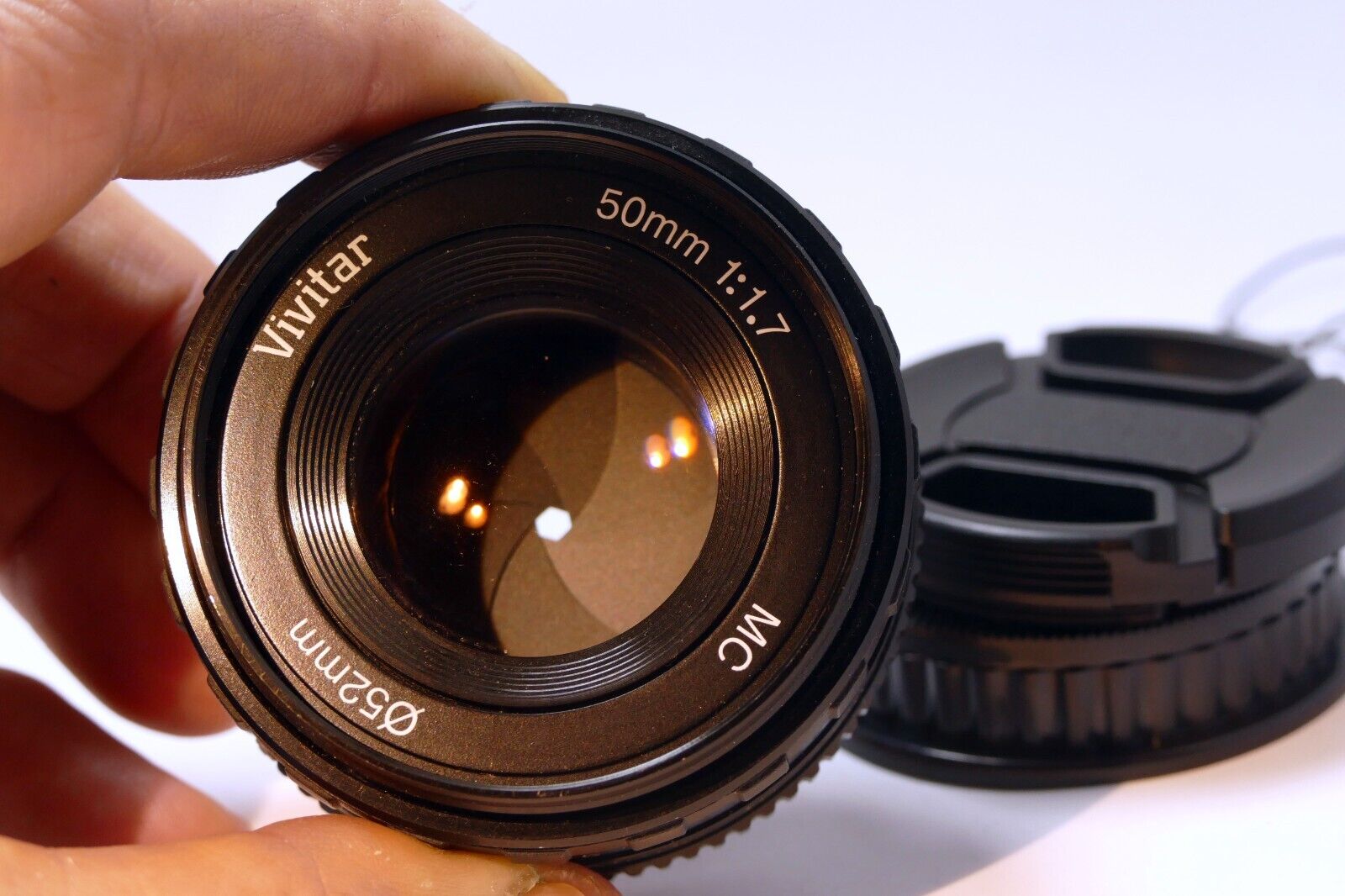 Vivitar MC 50mm f1.7 (Pentax-K PK mount) LENS w/ BOTH CAPS - excellent condition