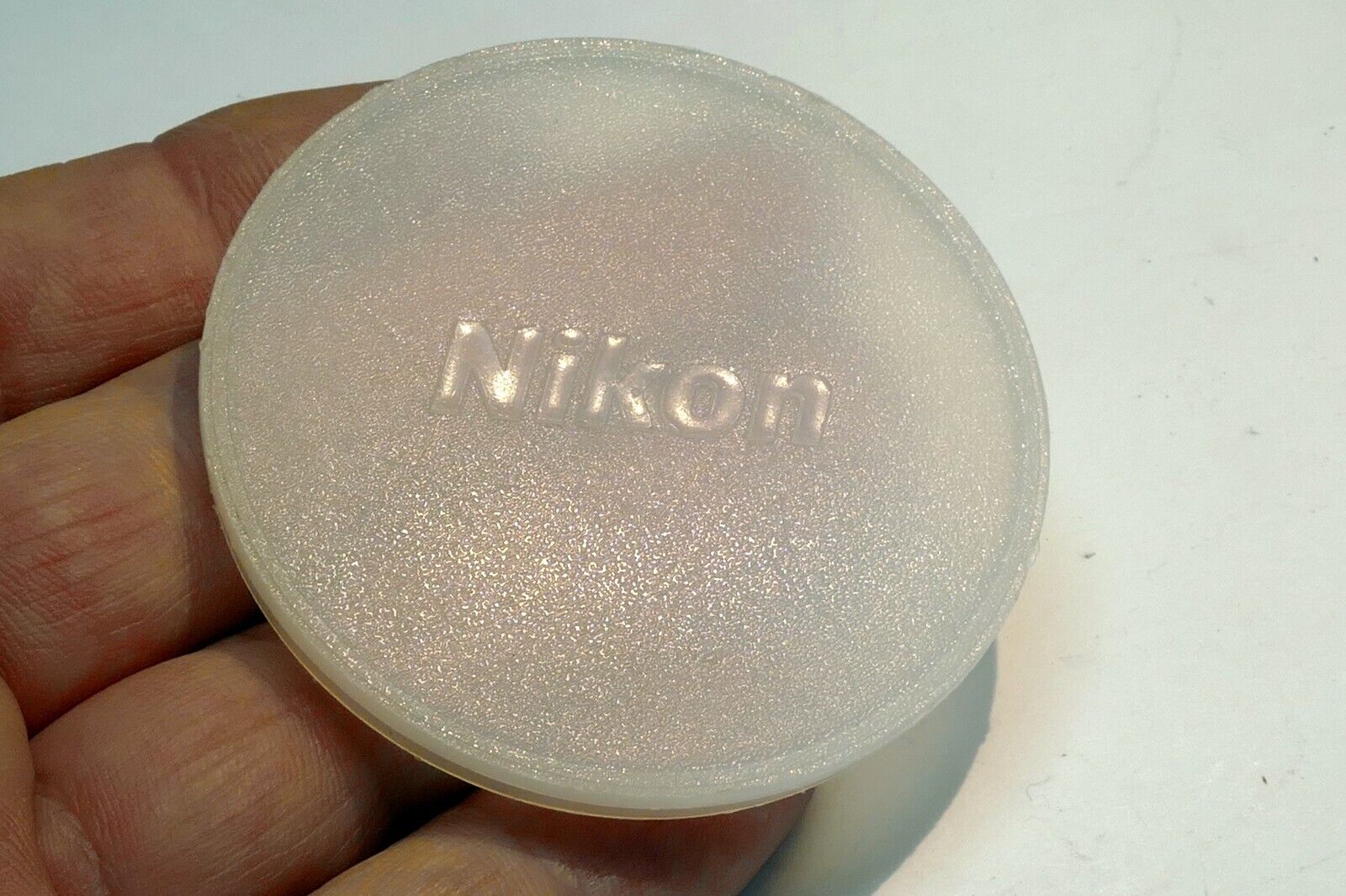 Nikon F White Camera Dust Cap slip on type - vintage
