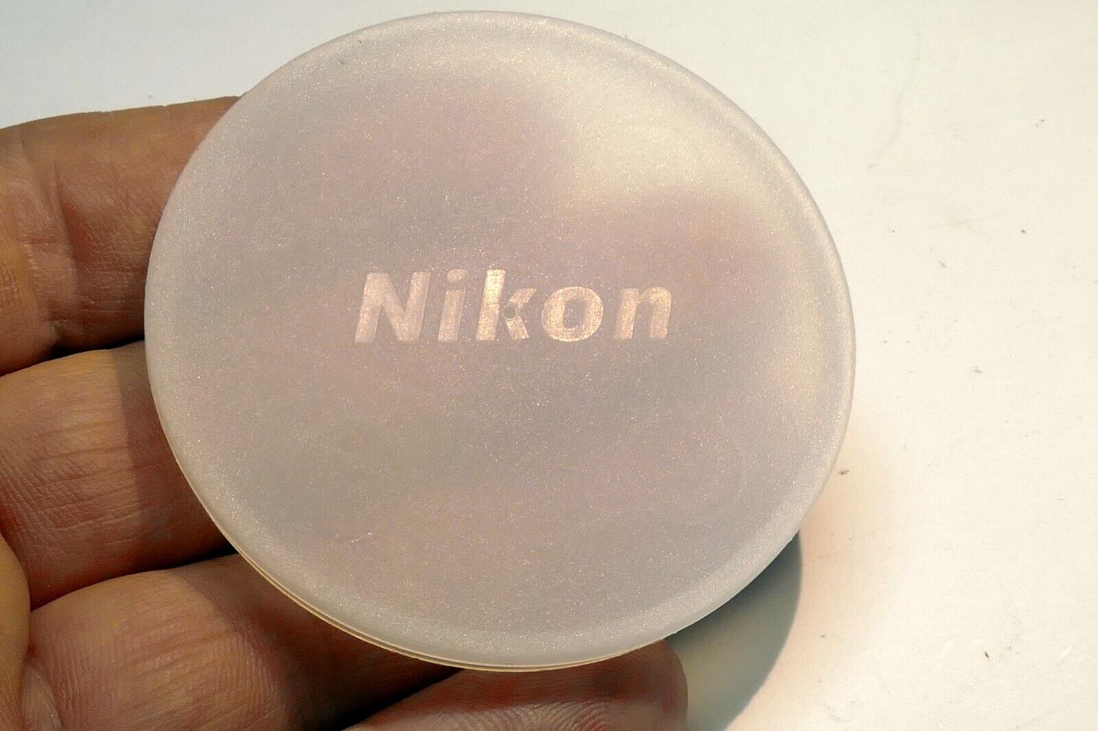 Nikon F White Camera Dust Cap slip on type - vintage