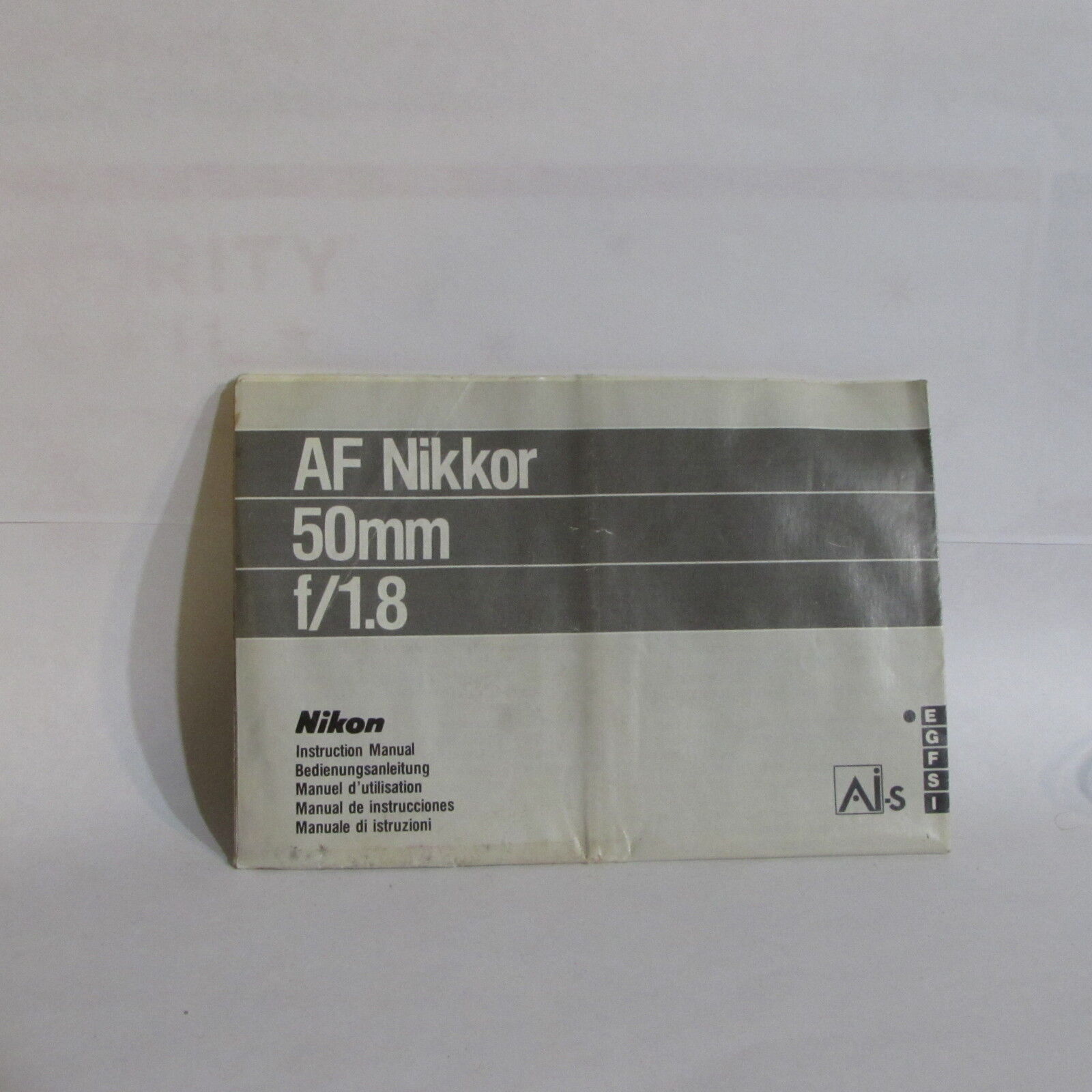 Nikon AF Nikor 50mm f/1.8 Lens Guide  Manual Japan O40722