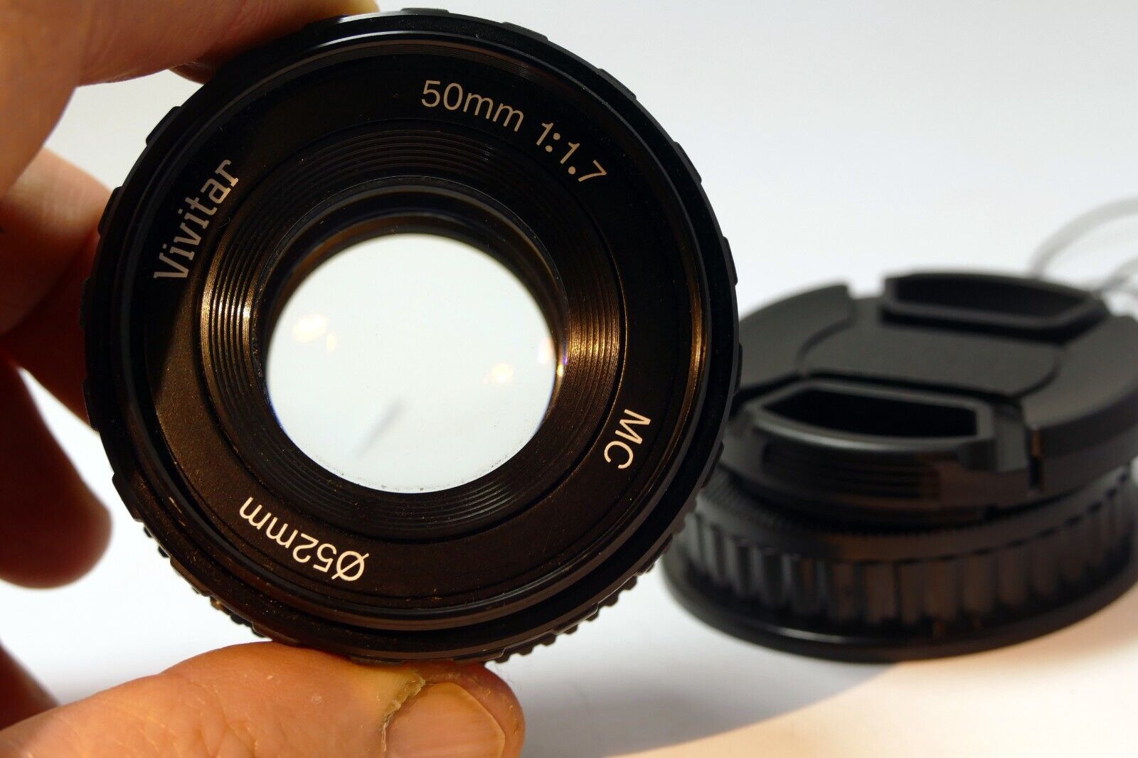 Vivitar MC 50mm f1.7 (Pentax-K PK mount) LENS w/ BOTH CAPS - excellent condition