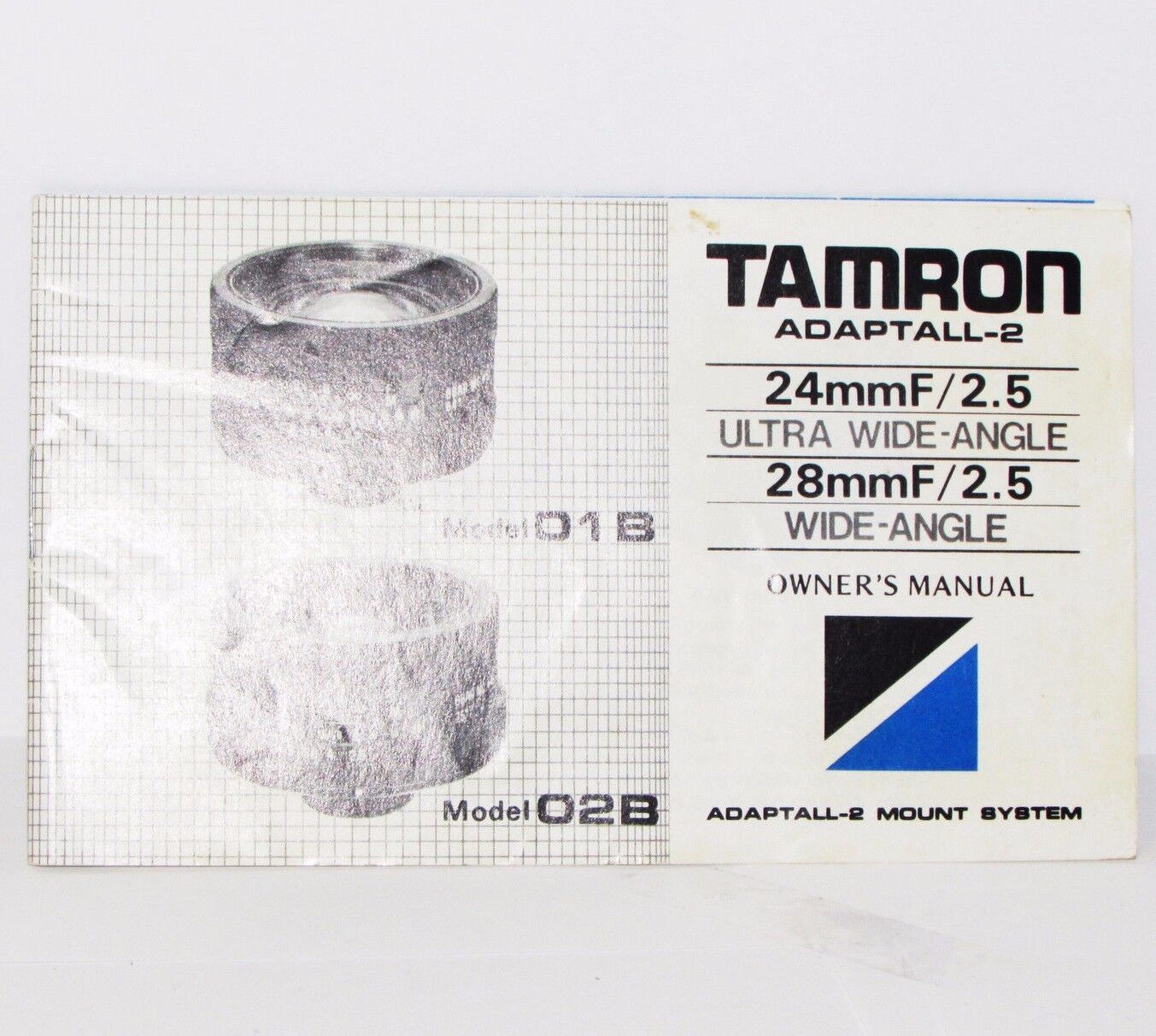 Tamron Adaptall-2 24mm f2.5 28mm  02B 01B Lens  Instruction Manual User Guide