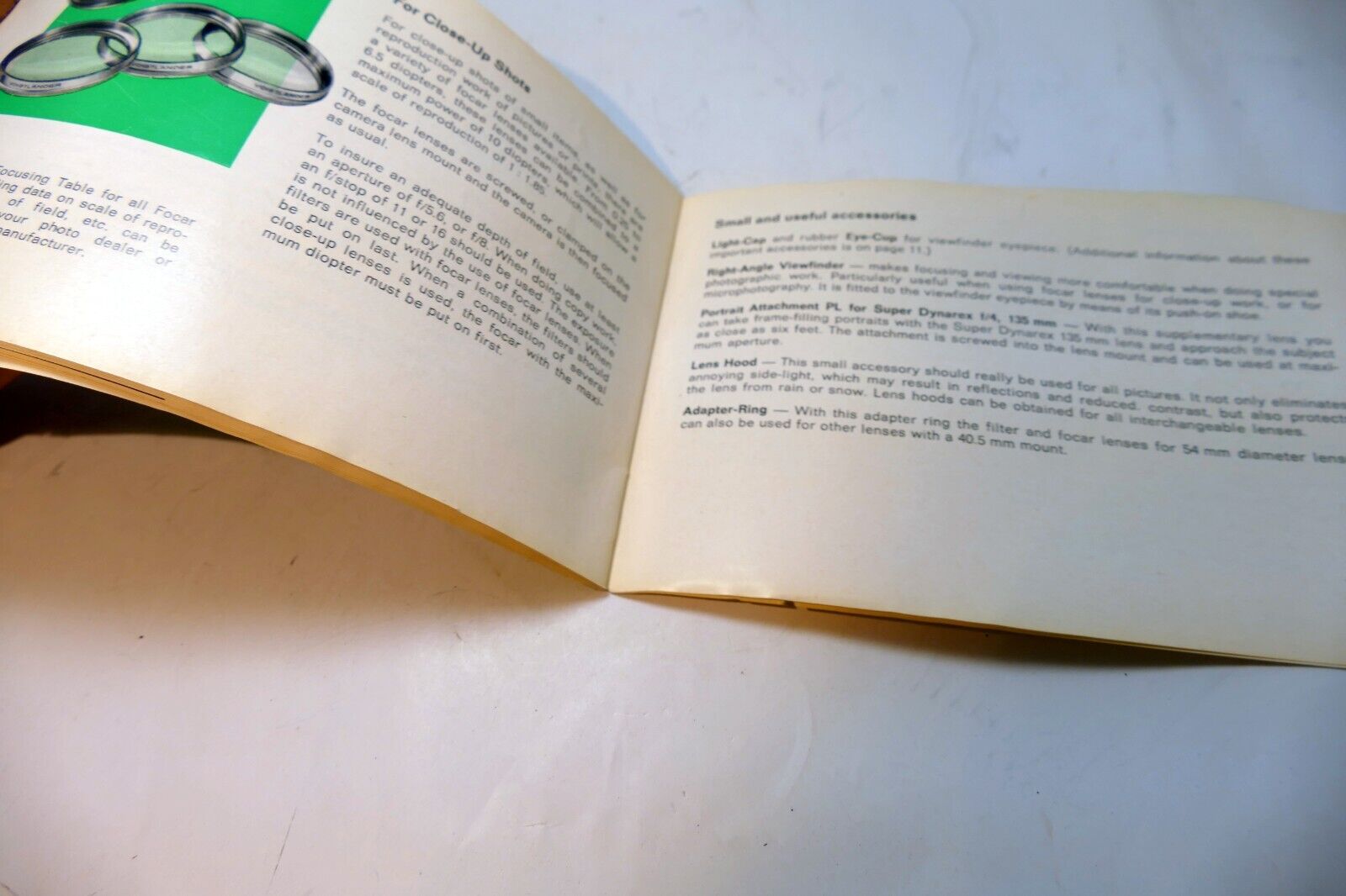Voigtlander Ultramatic CS  Camera Guide Booklet/Manual  English EN
