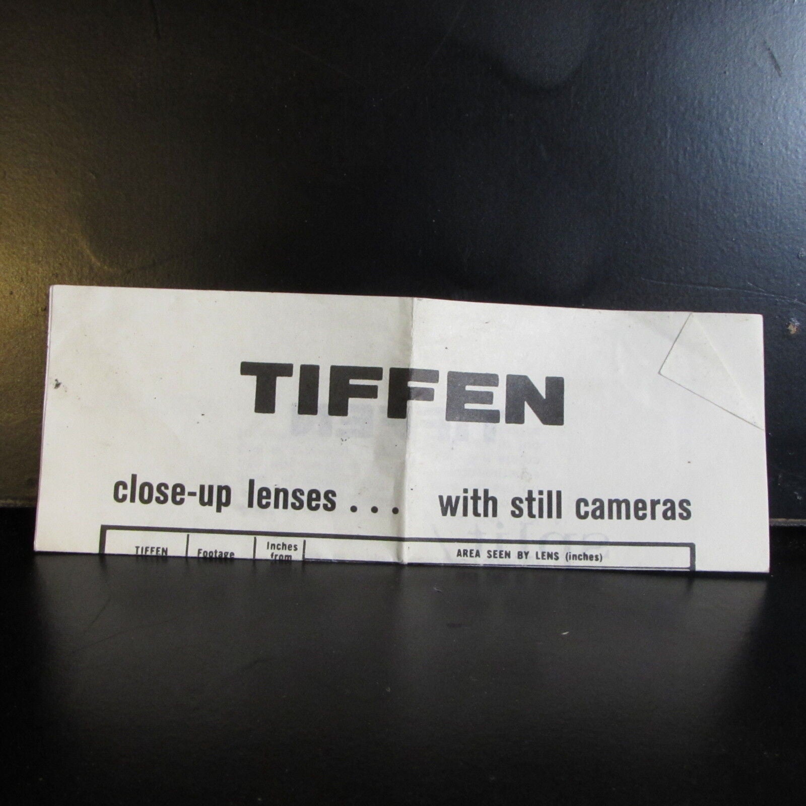 Tiffen Close - Up Lenses with still camera guide manual +1 +2 +3 +4 +5 +6 macro