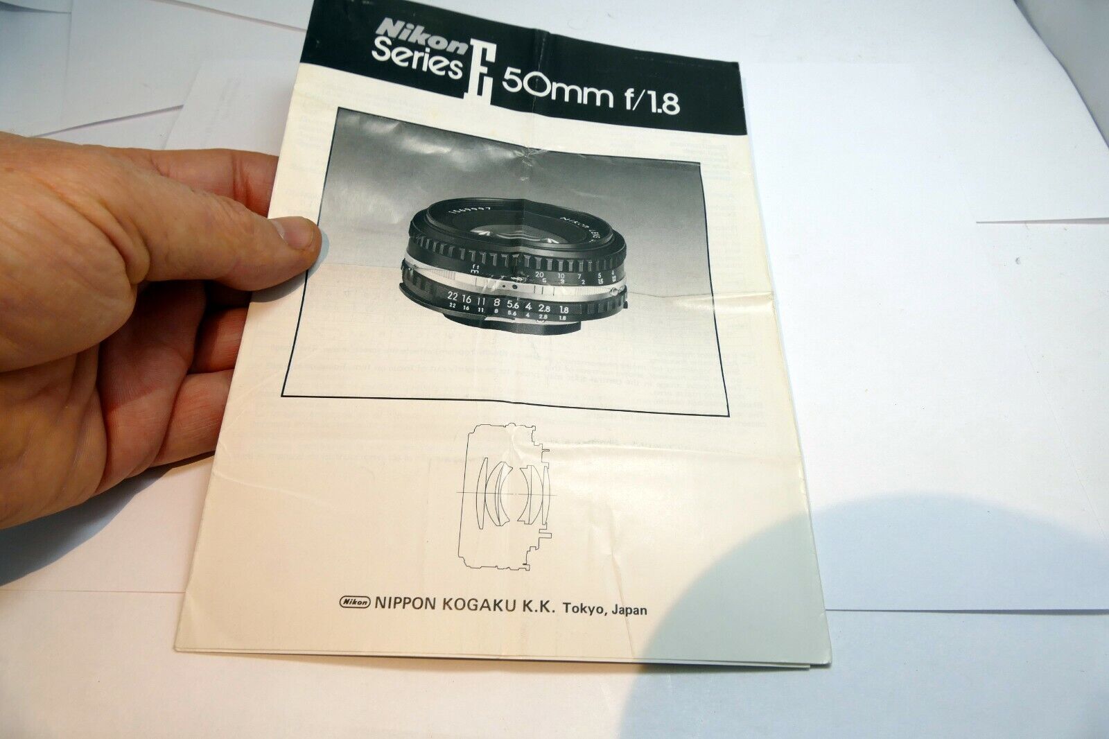 Nikon E series 50mm f1.8 Ai-s Lens instruction manual guide English
