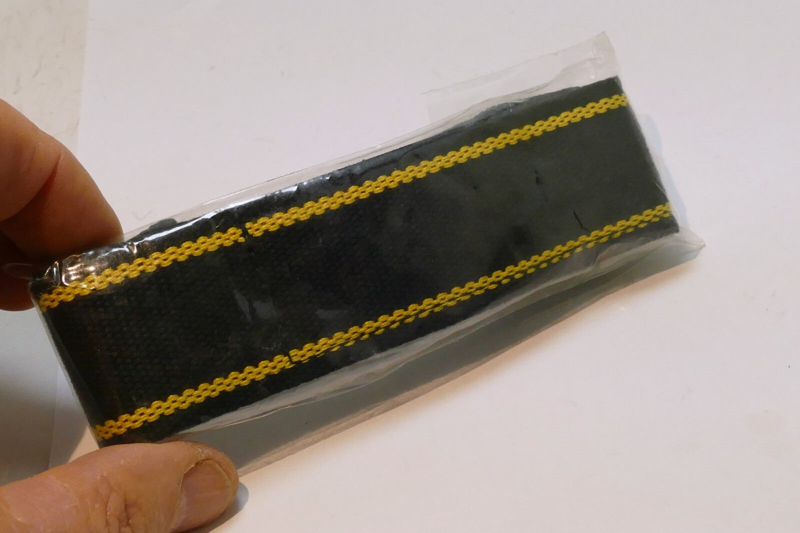4cm wide Camera Neck Strap Yellow-Black Stripes - New