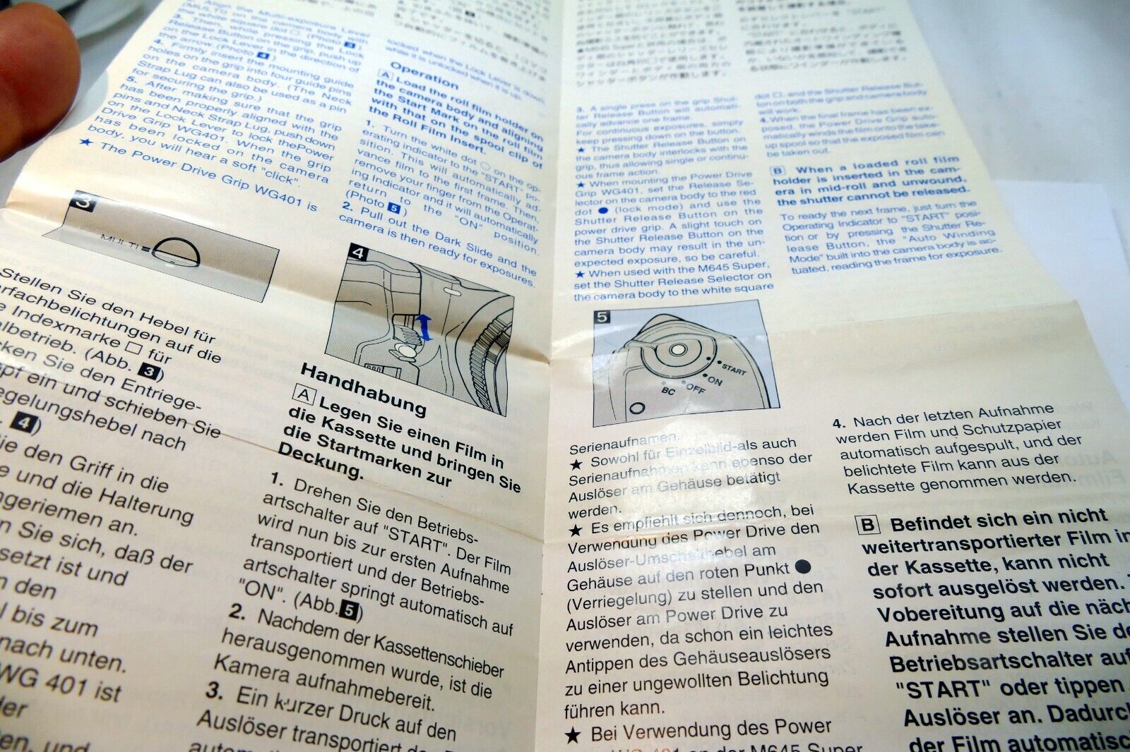 Mamiya Power Grip drive WG401 PRO motor drive  Instruction Manual Guide