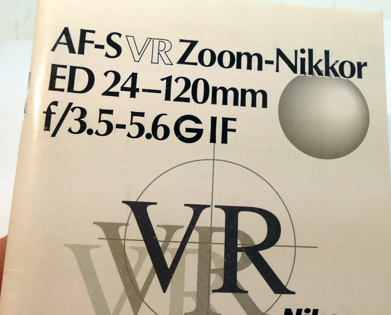 Nikon AF-S VR Nikkor 24-120mm f3.5-5.6G IF  Lens Manual GUIDE