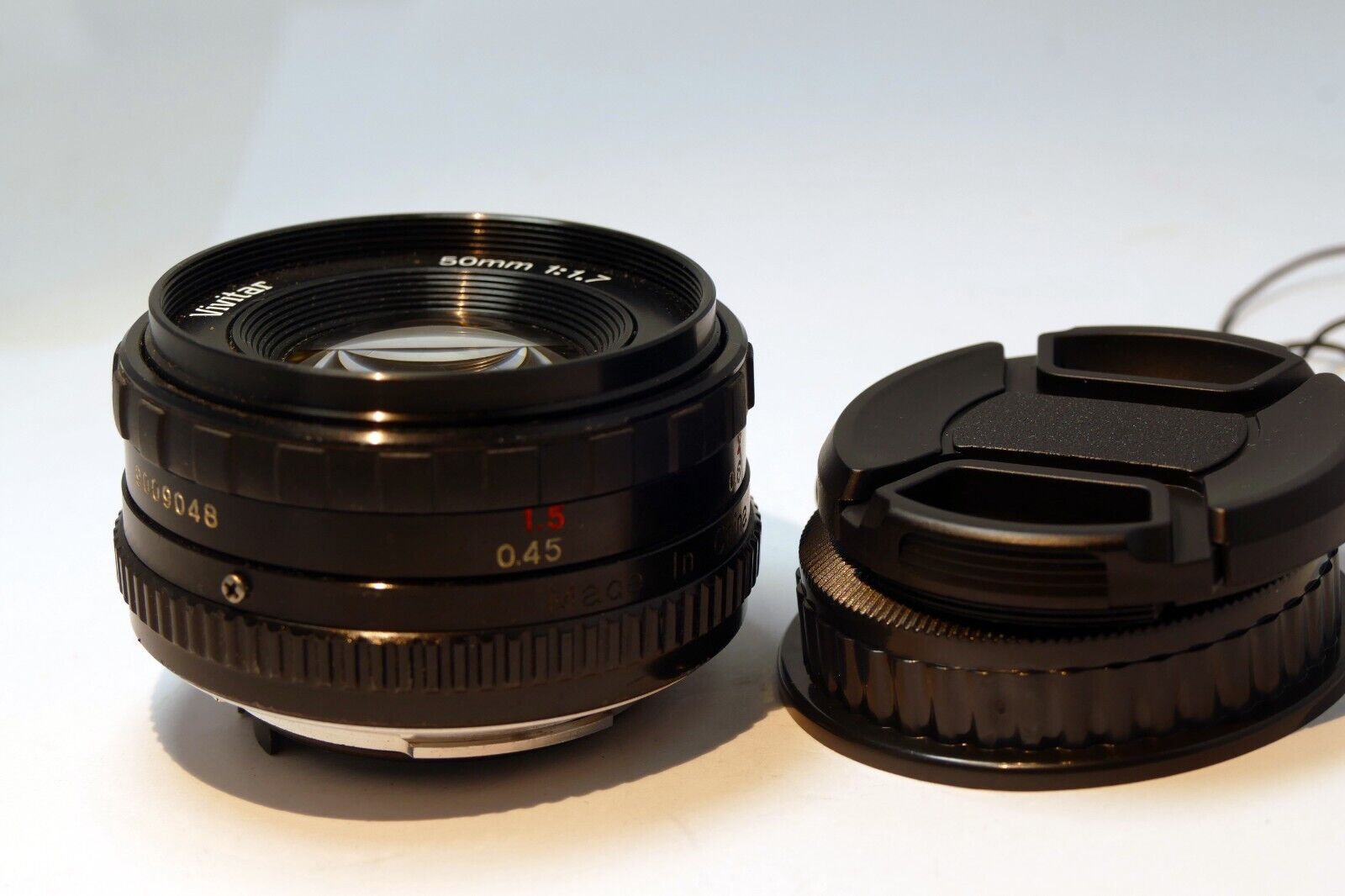 Vivitar MC 50mm f1.7 (Pentax-K PK mount) LENS w/ BOTH CAPS - excellent condition