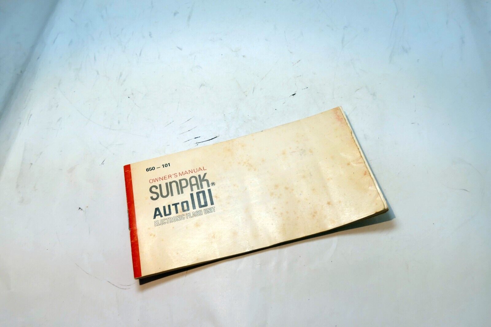Sunpak Auto 101 650 Flash  Instructions  guide manual English EN
