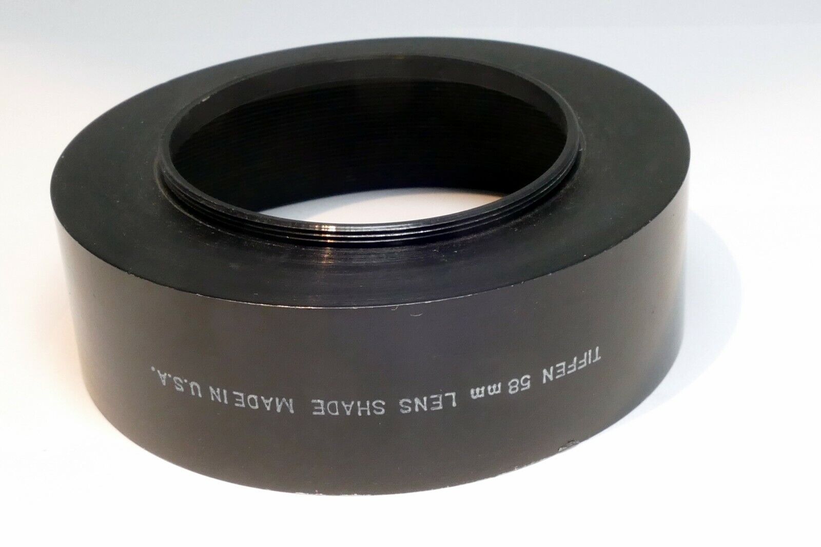 Tiffen 58mm Lens Hood Shade screw in metal made in USA  -   (threads bent)
