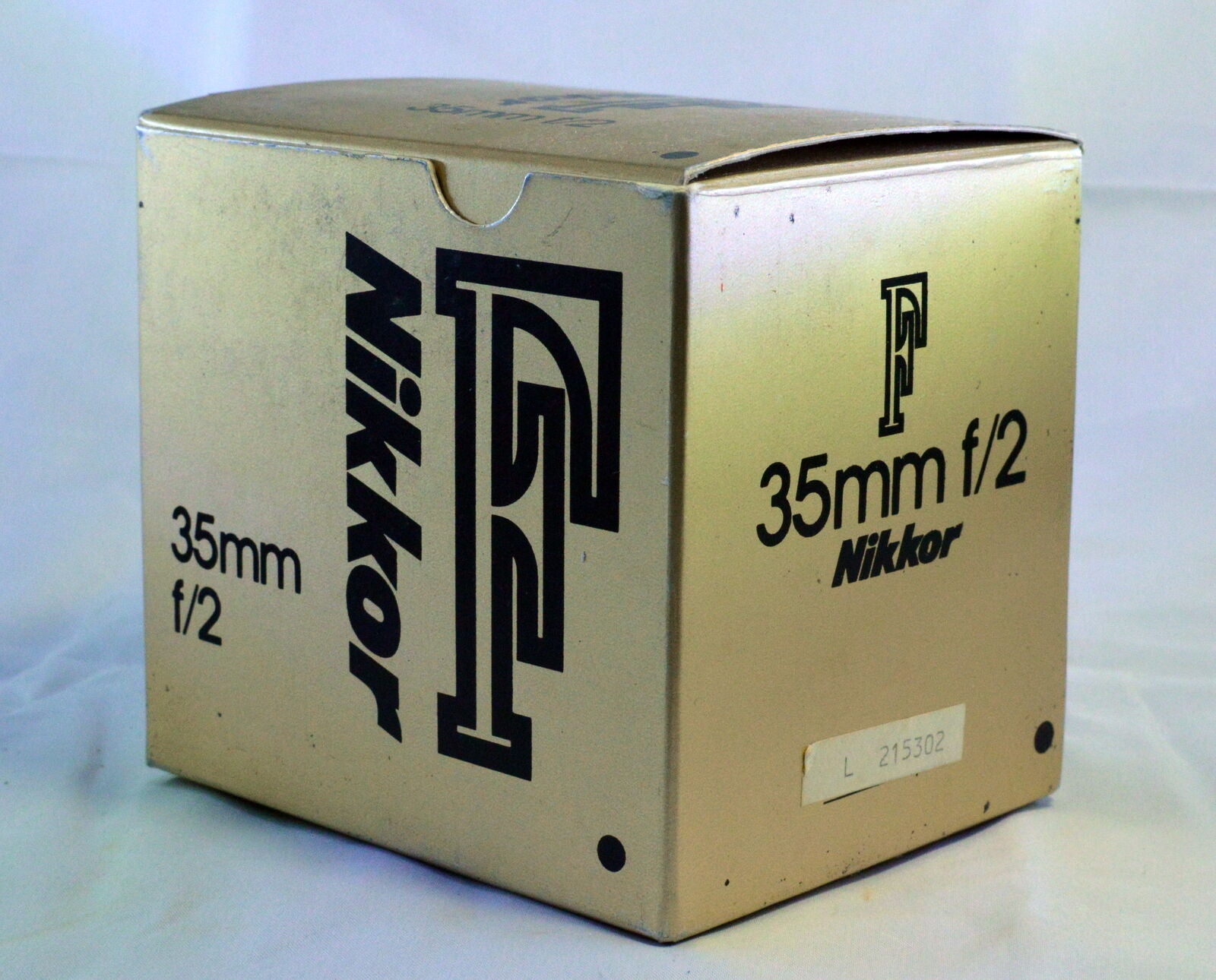 empty box for Nikon 35mm f2.0 F Nikkor lens Ai with foam insert 1:2 f2
