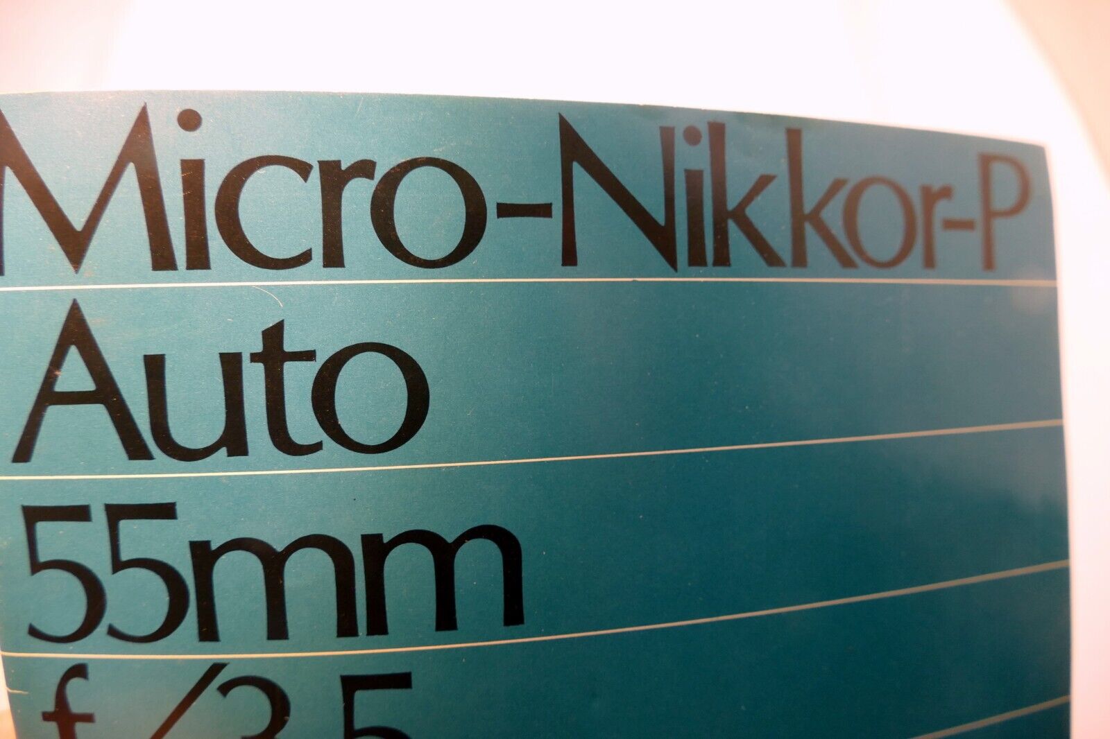 Nikon Micro-Nikkor-P 55mm f3.5  FLENS Instruction Guide Manual 1971