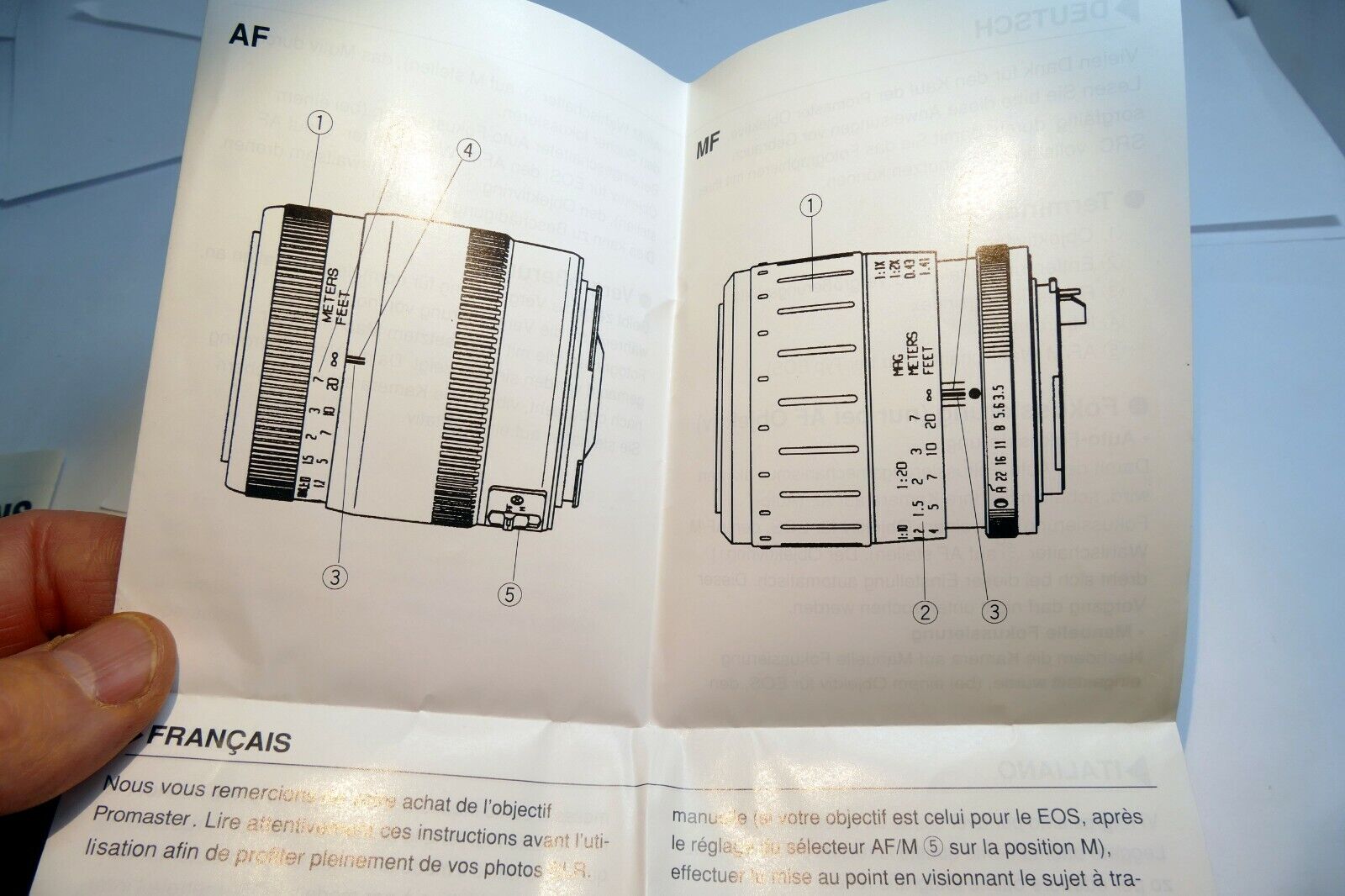 Promaster 100mm f3.5 Macro 1:1 AF  lens Instruction Manual Guide vivitar