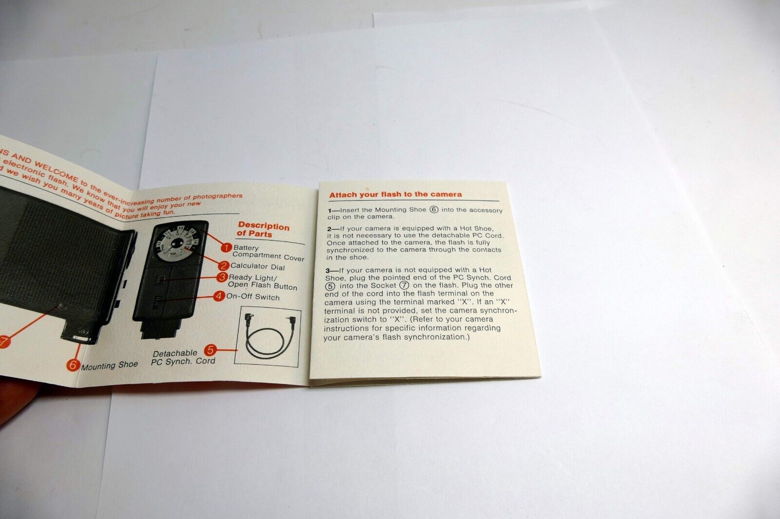 Vivitar Model 102 Flash  Instruction Manual / User Guide EN - genuine OEM