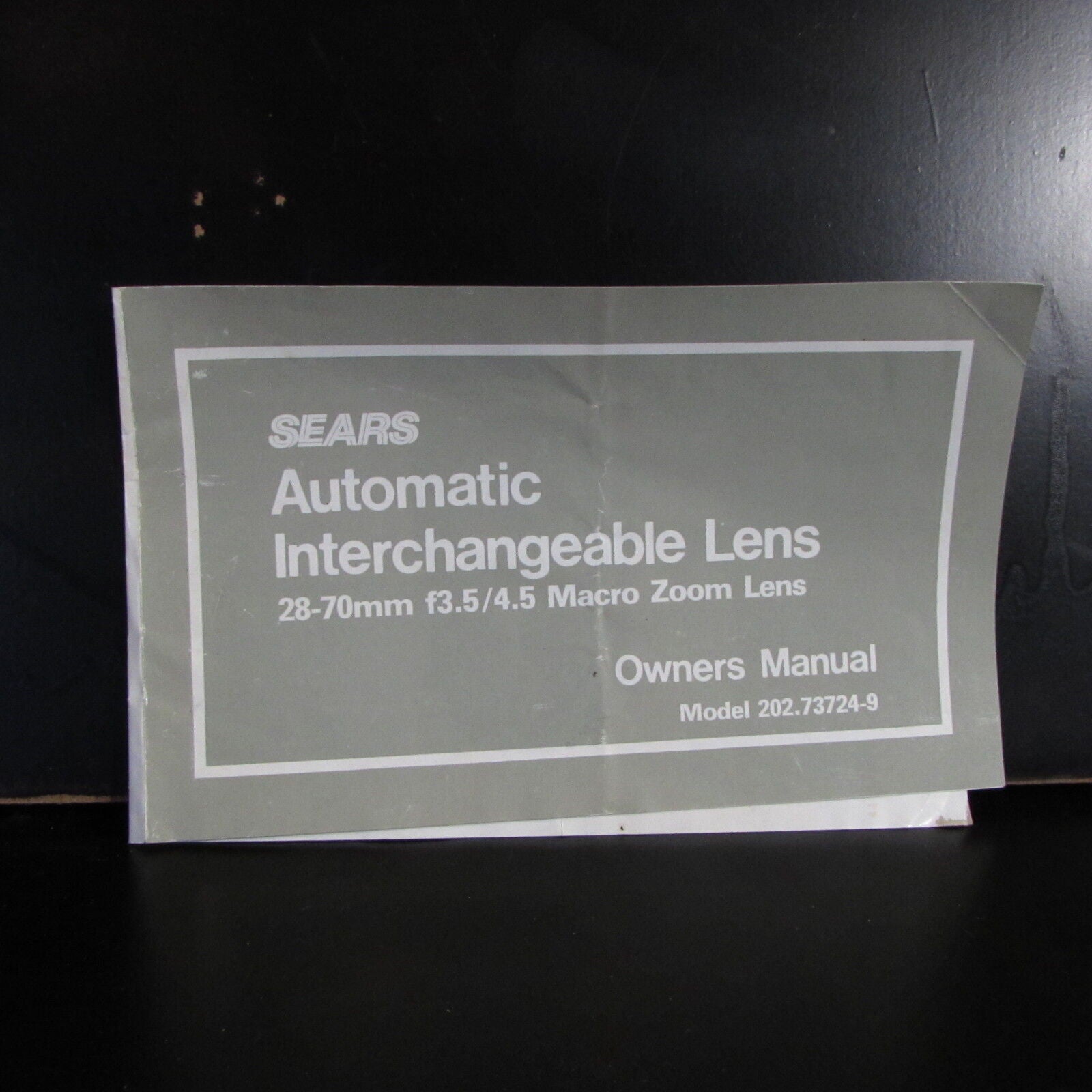 Sears Automatic Interchangeable 28-70mm f3.5-4.5 Lens  Owners Manual B00136