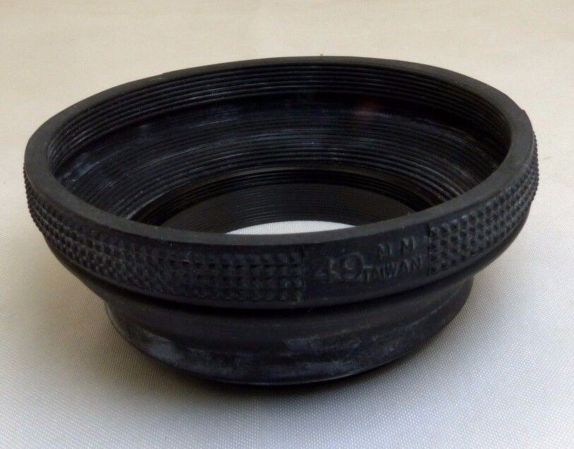 49mm Lens Hood collapsible Rubber for telephoto lenses