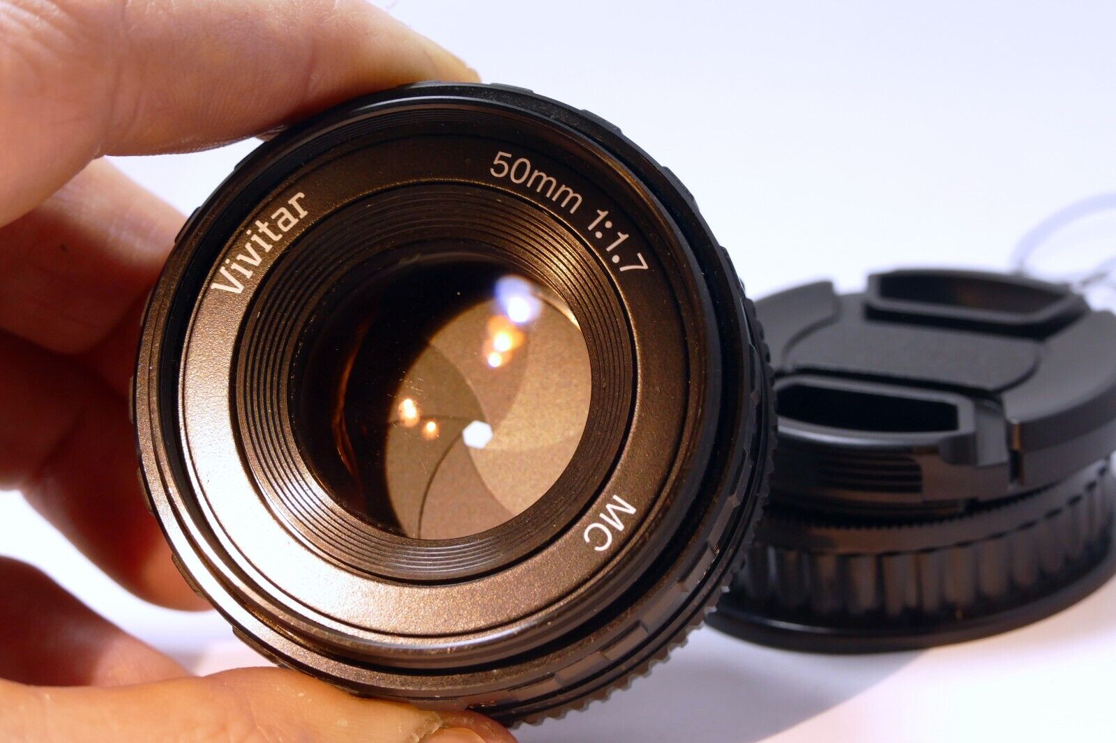 Vivitar MC 50mm f1.7 (Pentax-K PK mount) LENS w/ BOTH CAPS - excellent condition