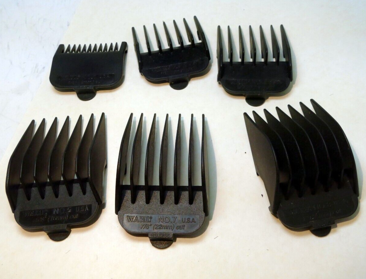 #1 #2 #3 #5 #7 #8  Wahl Guide Comb Attachment mixed lot - missing 4 & 6