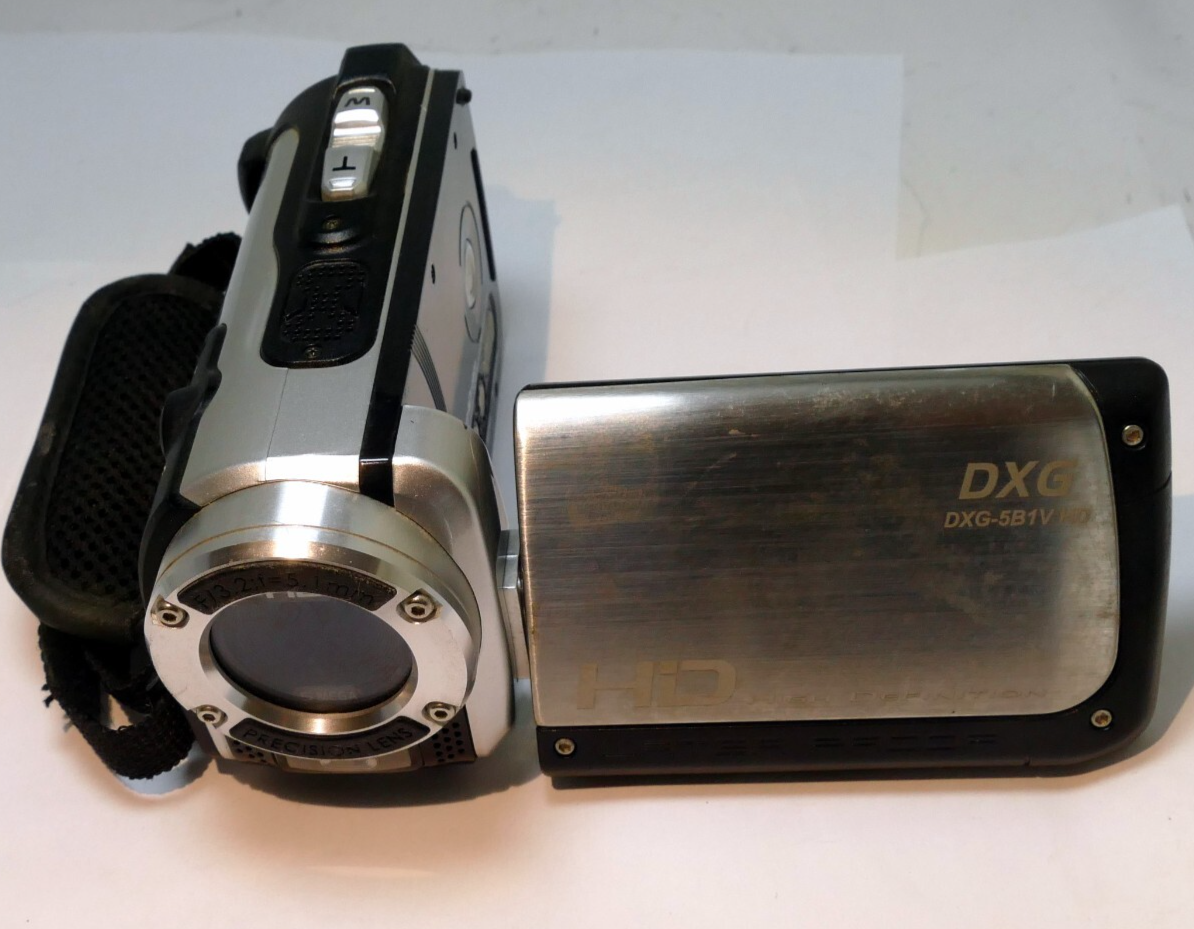 DXG  1080P  DXG - 5B1V  HD Camcorder Gray No battery, charger - Untested, AS IS