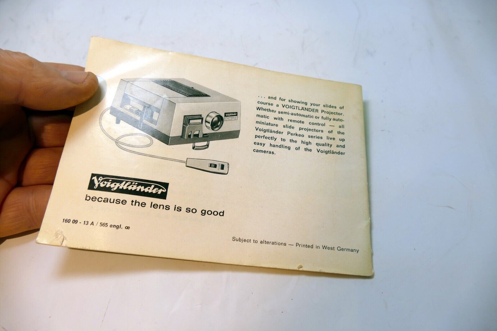 Voigtlander Ultramatic CS  Camera Guide Booklet/Manual  English EN